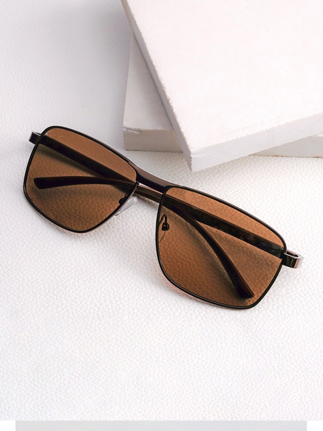 

JOKER & WITCH Men Rectangular Sunglasses JWSG43, Brown