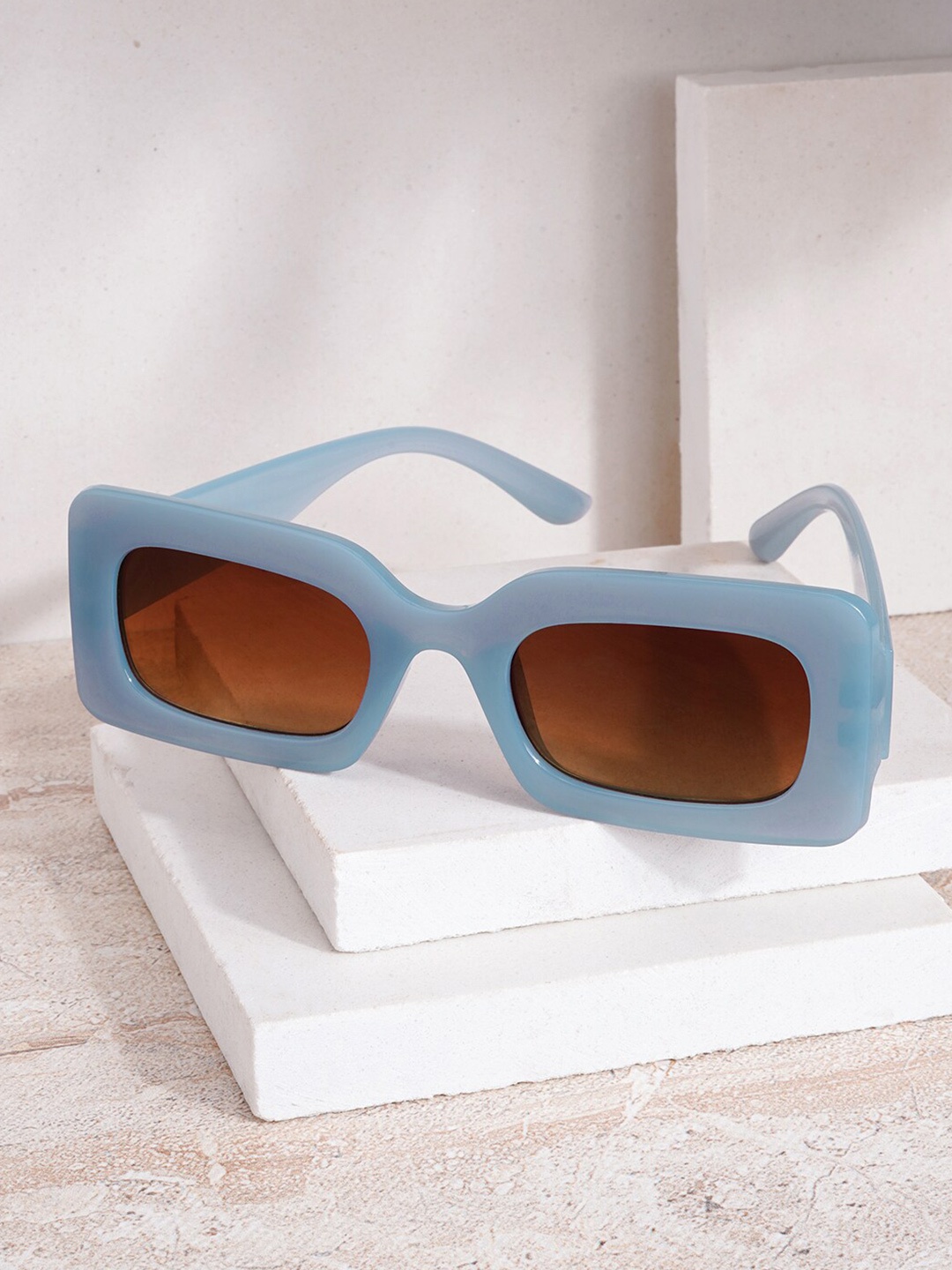 

JOKER & WITCH Women Rectangle Sunglasses JWSG83, Brown