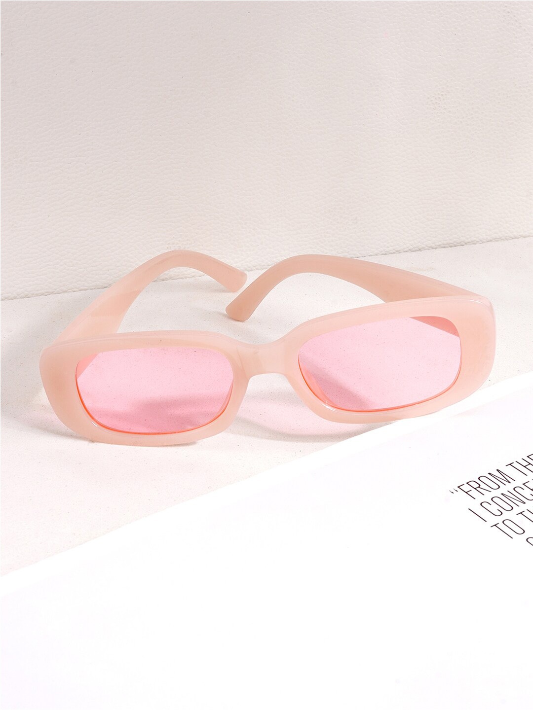 

JOKER & WITCH Women Rectangle Sunglasses JWSG71, Pink