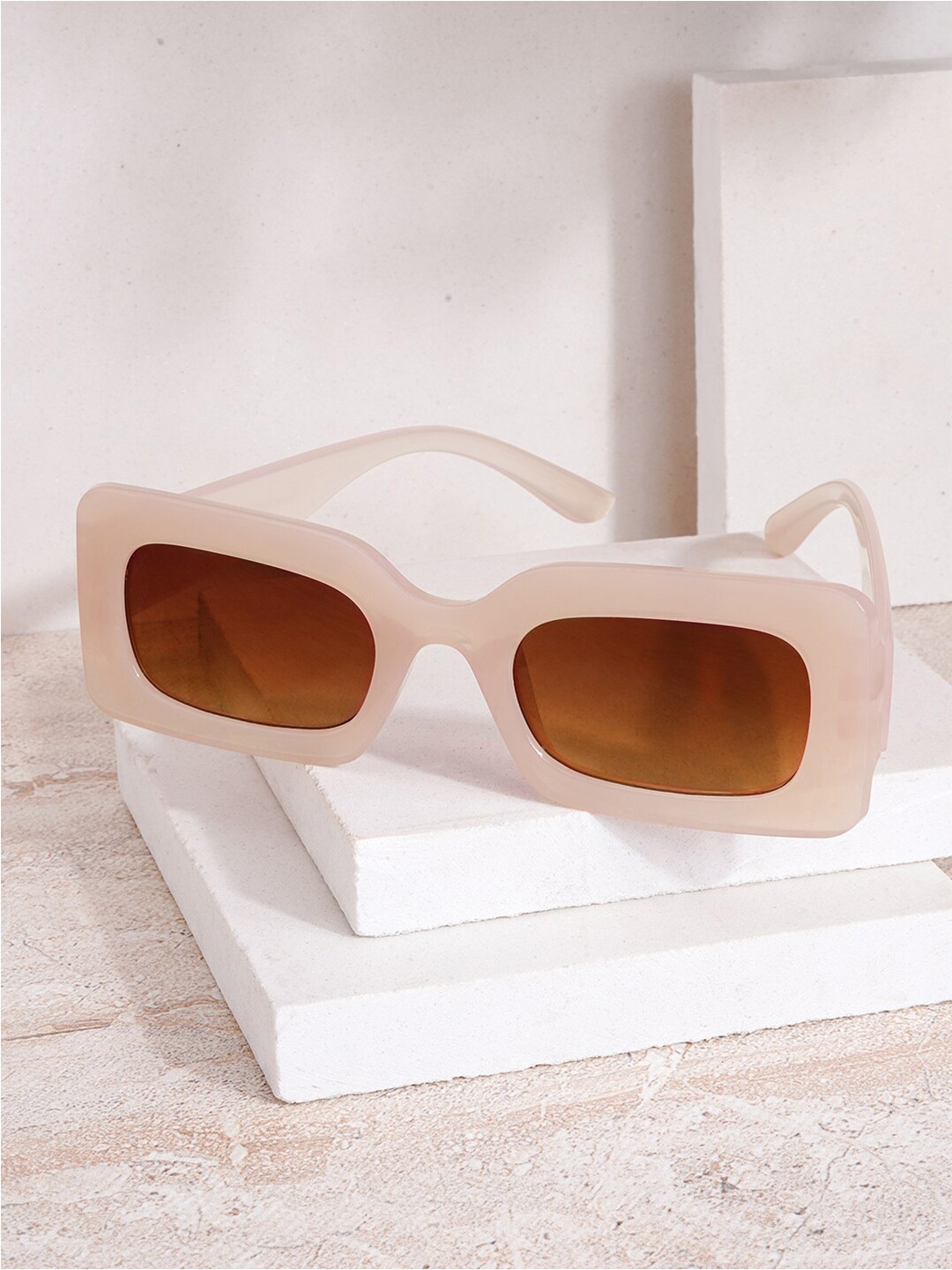 

JOKER & WITCH Women Rectangle Sunglasses JWSG80, Brown
