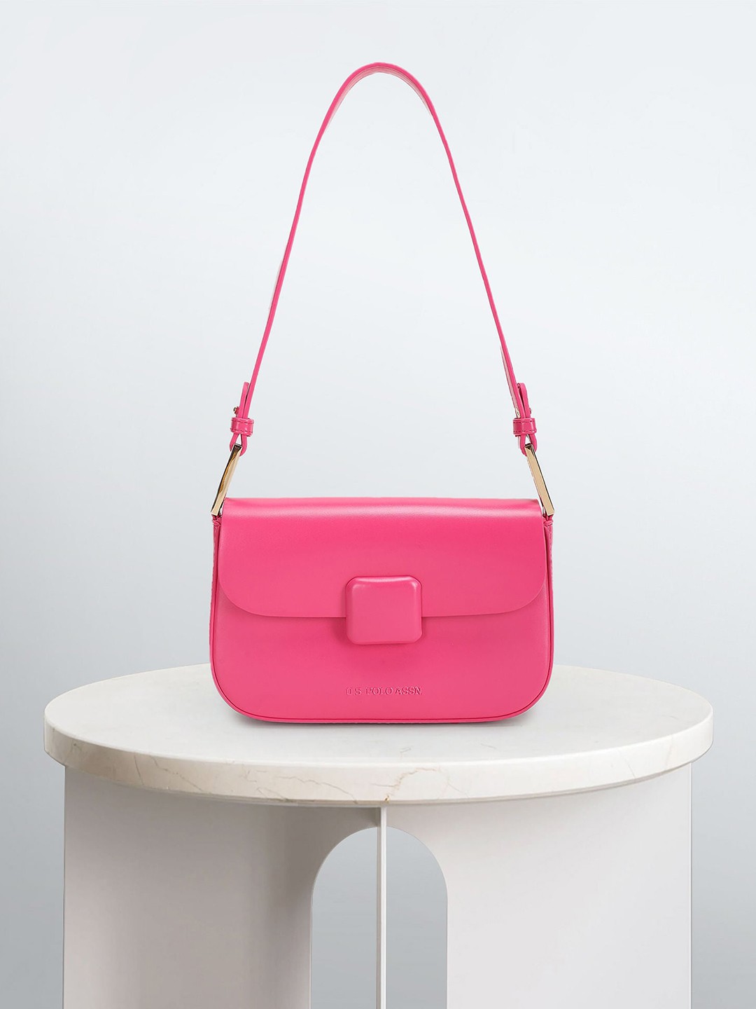 

U.S. Polo Assn. Women Structured Shoulder Bag, Pink