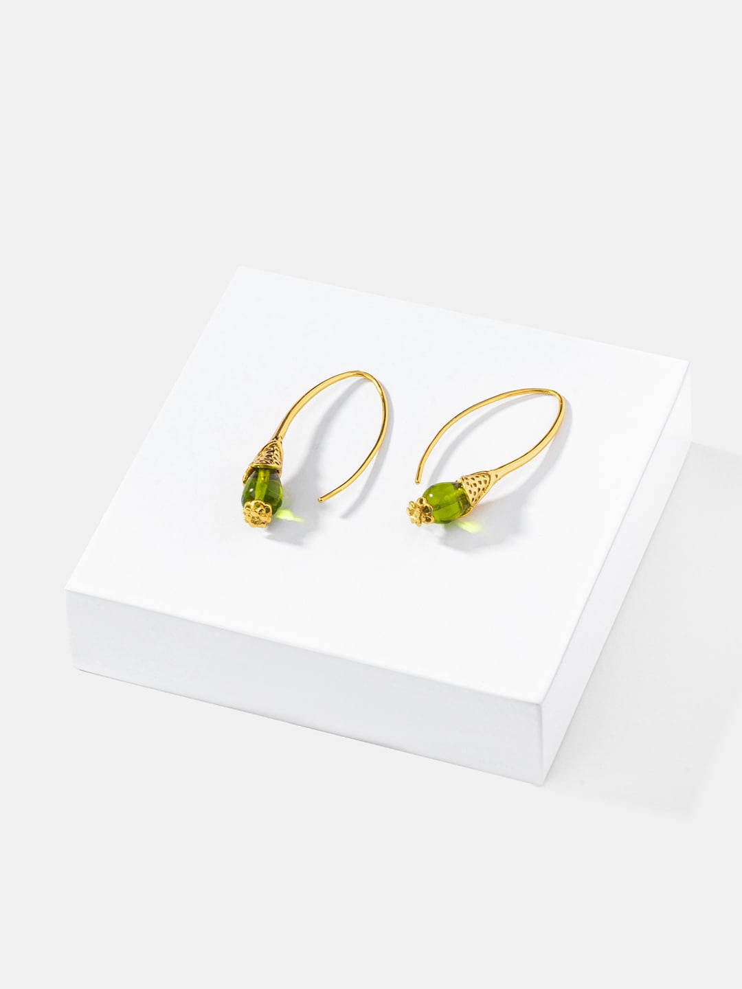 

SHAYA Gold-Plated 925 Sterling Silver Beaded Contemporary Hoop Earrings