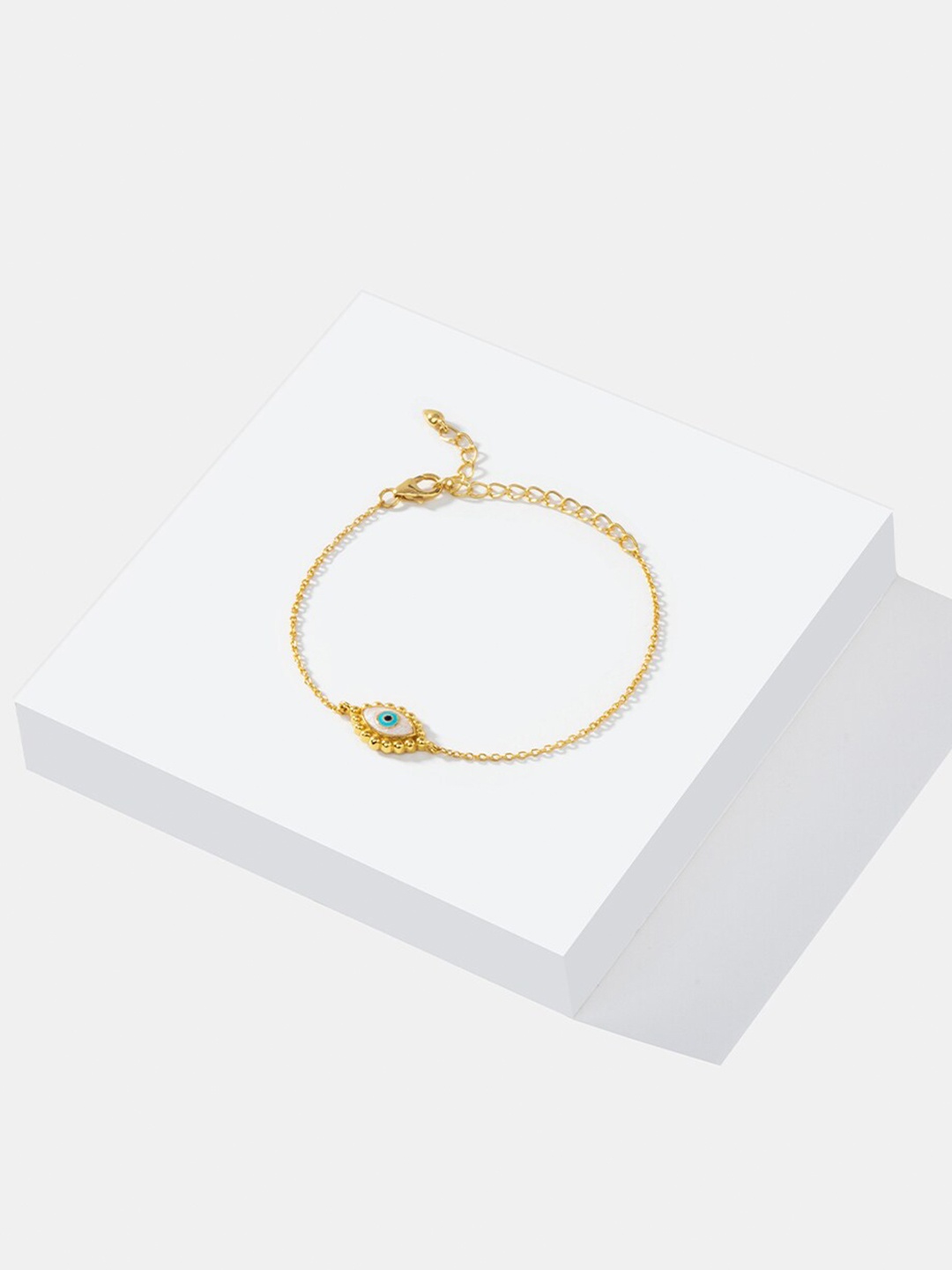 

SHAYA 925 Sterling Silver Gold-Plated Kismet Evil Eye Bracelet