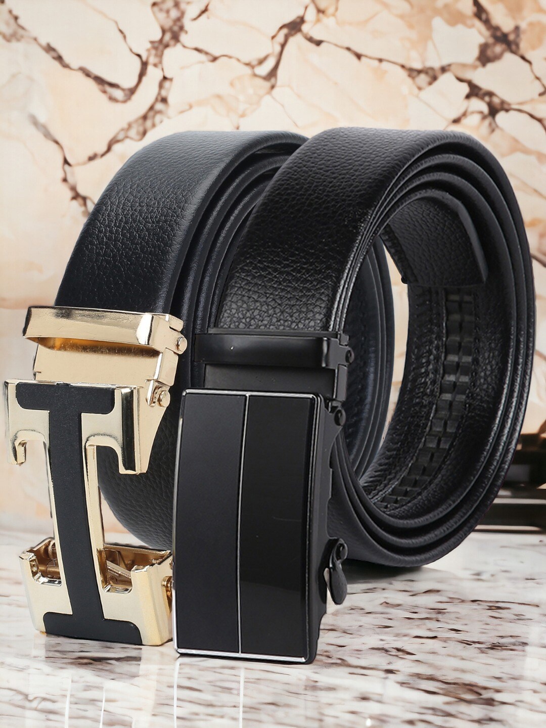 

CRUSSET Set Of 2 PU Belt, Black