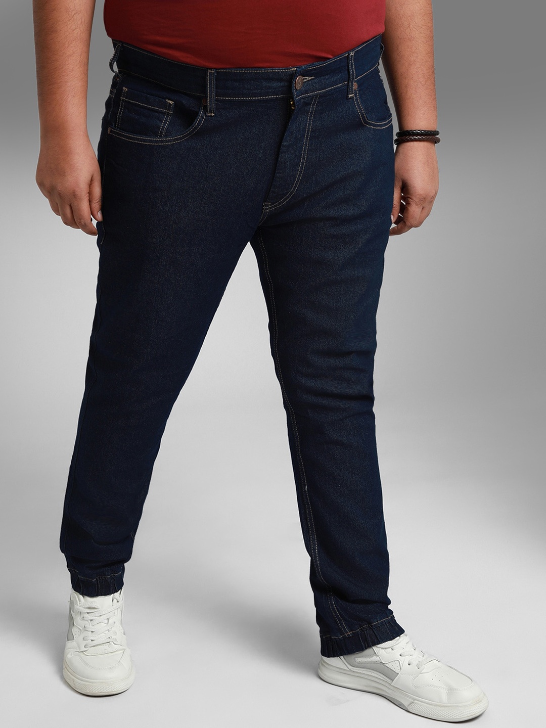 

Freeform by High Star Men Plus Size Slim Fit Stretchable Jeans, Navy blue