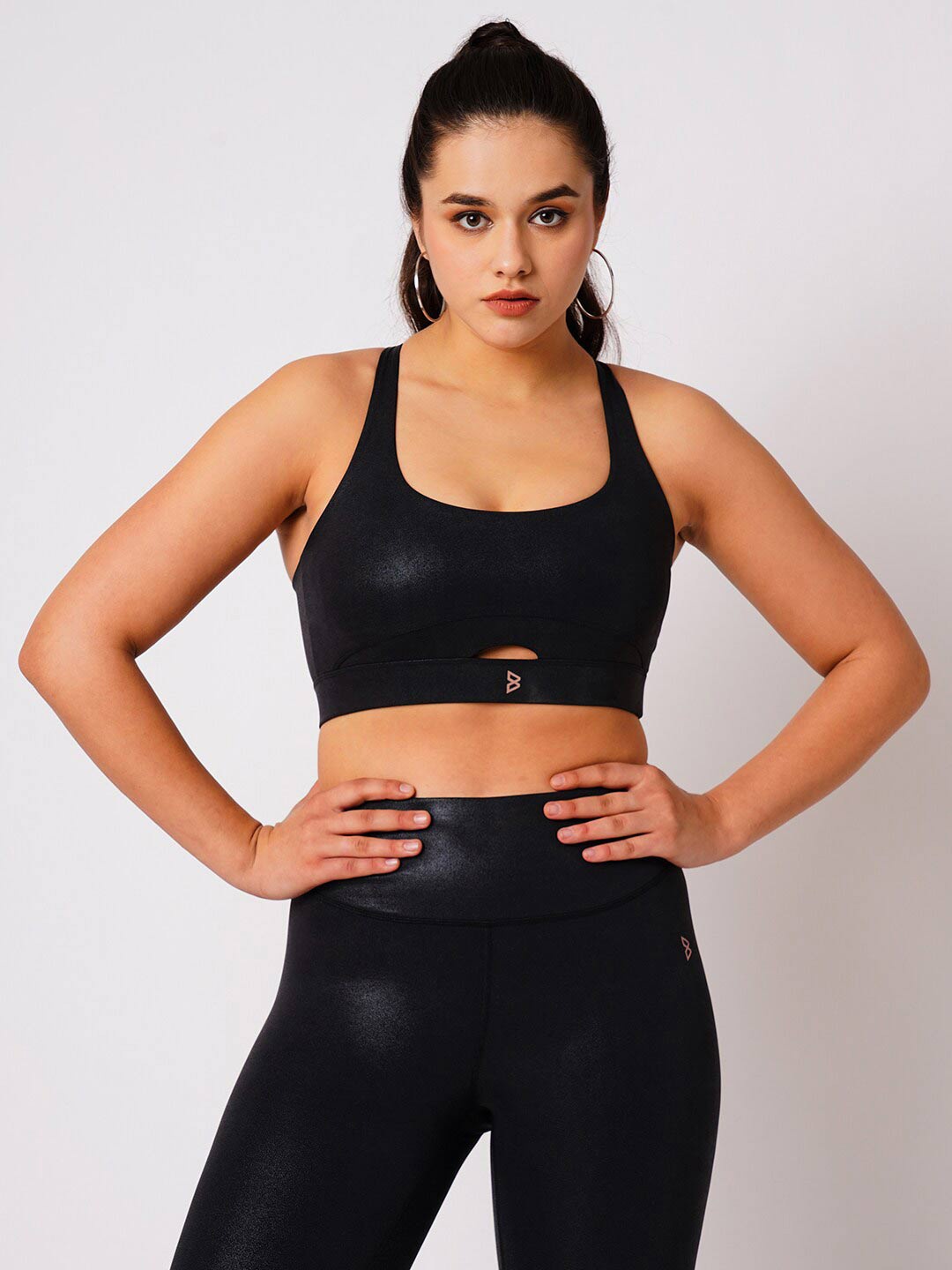 

BODD ACTIVE Full Coverage Heavily Padded Yoga Workout Bra With All Day Comfort, Black