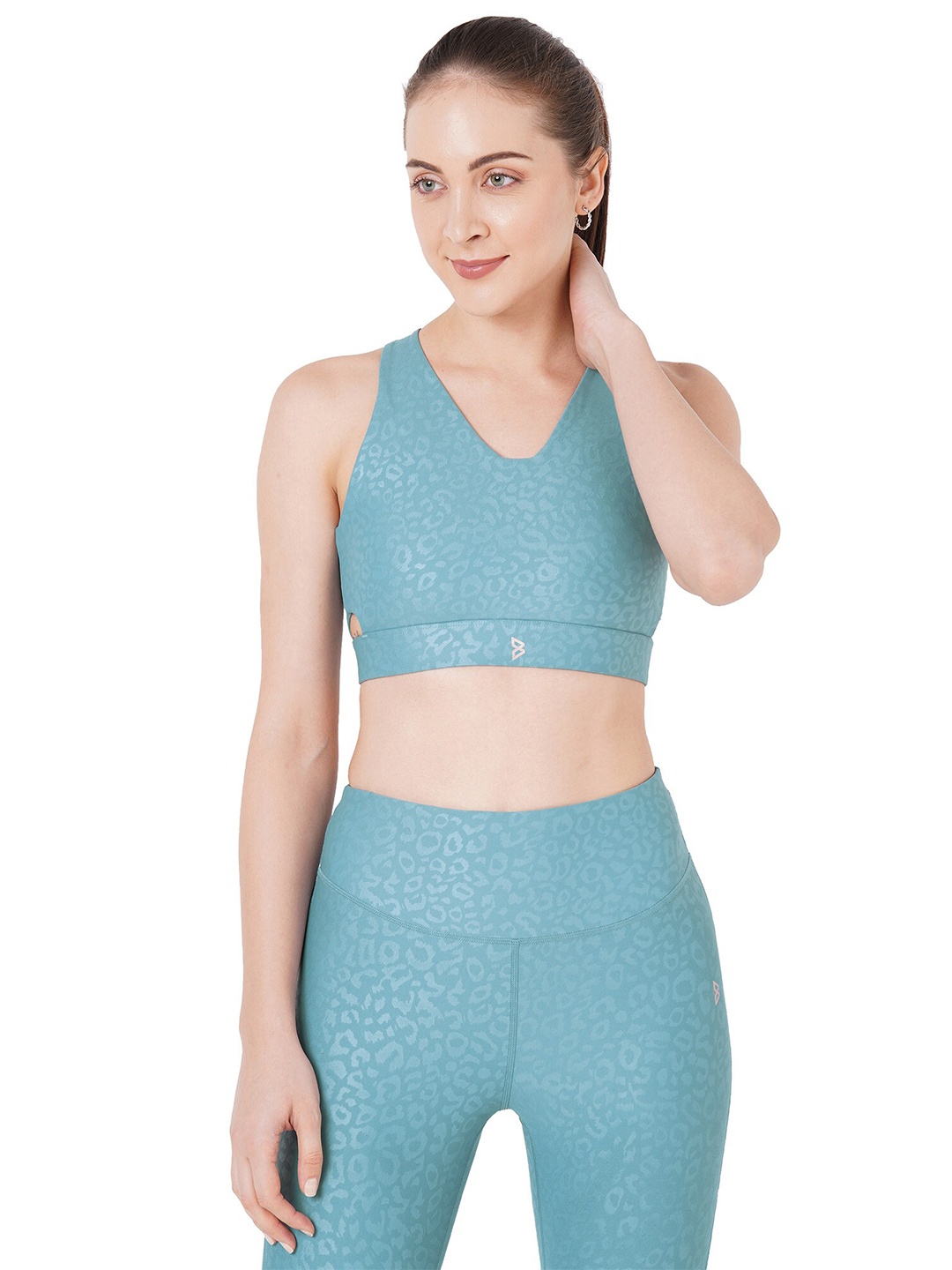 

BODD ACTIVE Full Coverage Heavily Padded Yoga Workout Bra With All Day Comfort, Turquoise blue