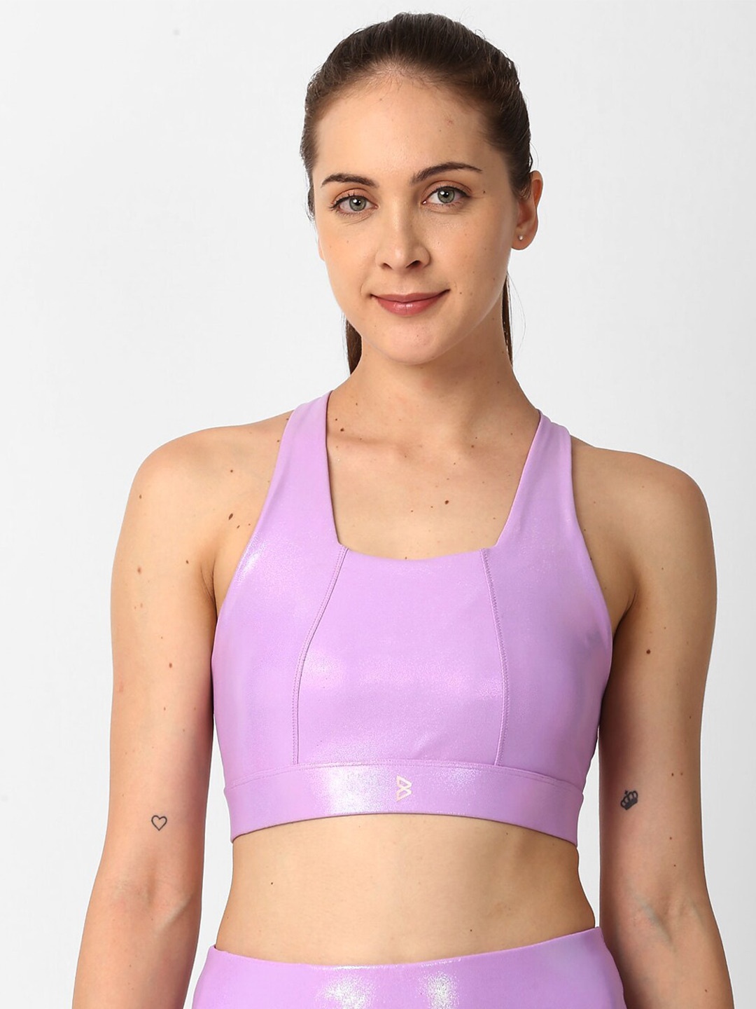 

BODD ACTIVE Full Coverage Heavily Padded Yoga Workout Bra With All Day Comfort, Purple