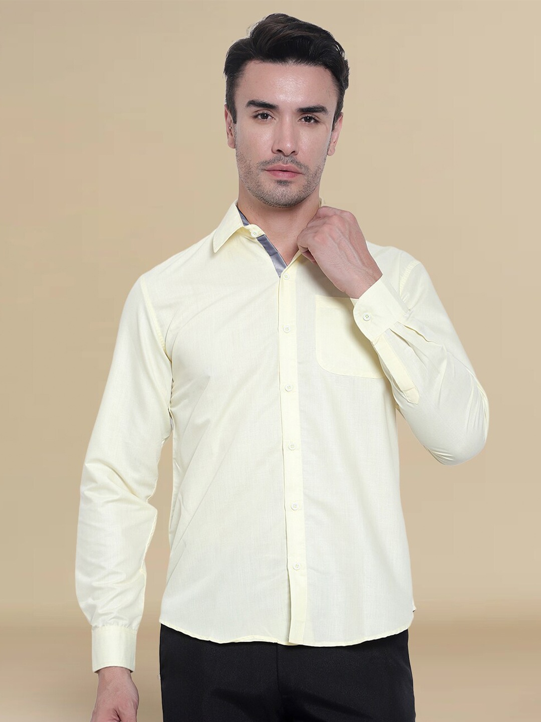 

tee projekt Standard Spread Collar Casual Shirt, Off white