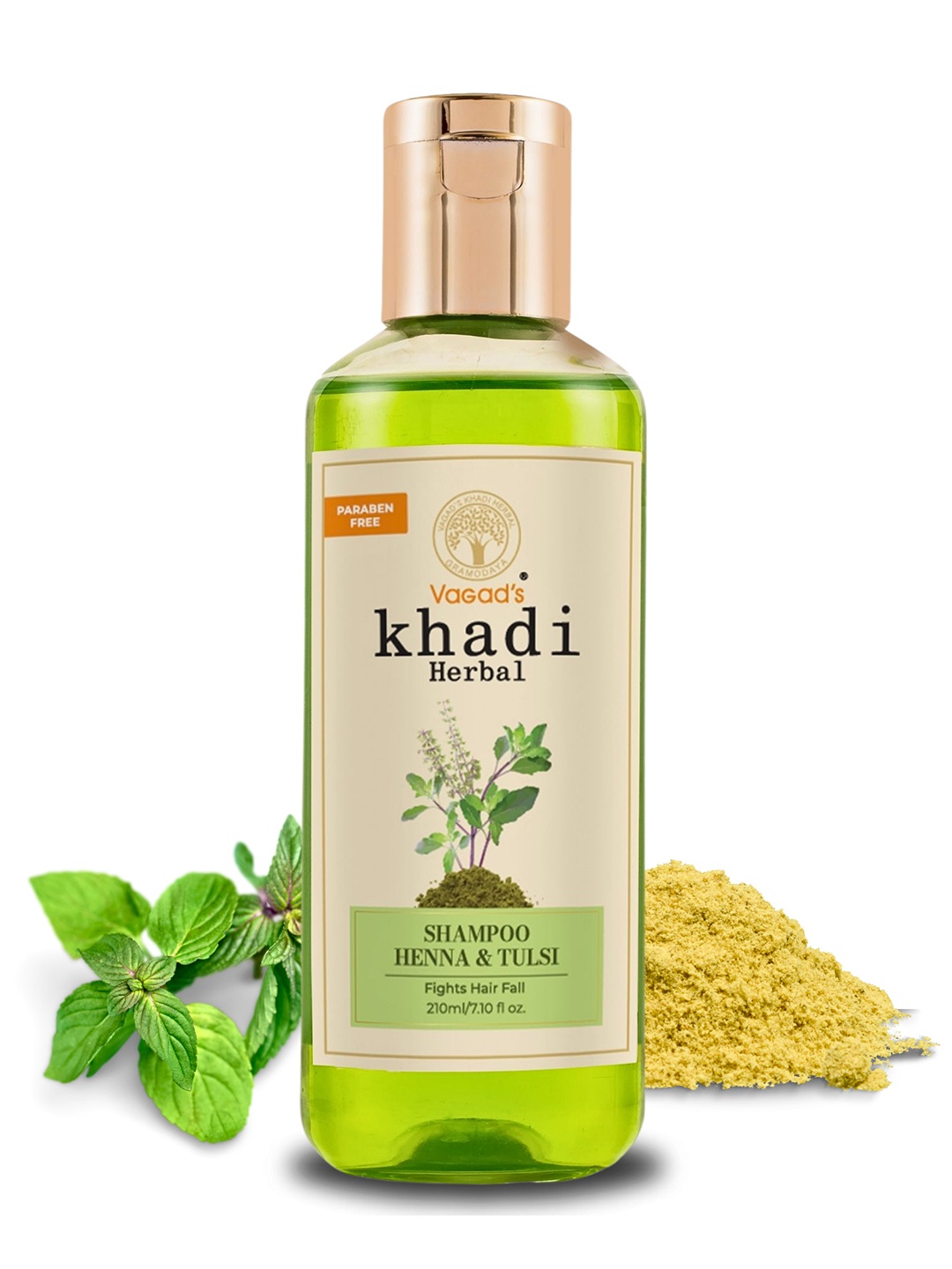 

Vagads Herbal Henna & Tulsi Shampoo - 210ml, Green