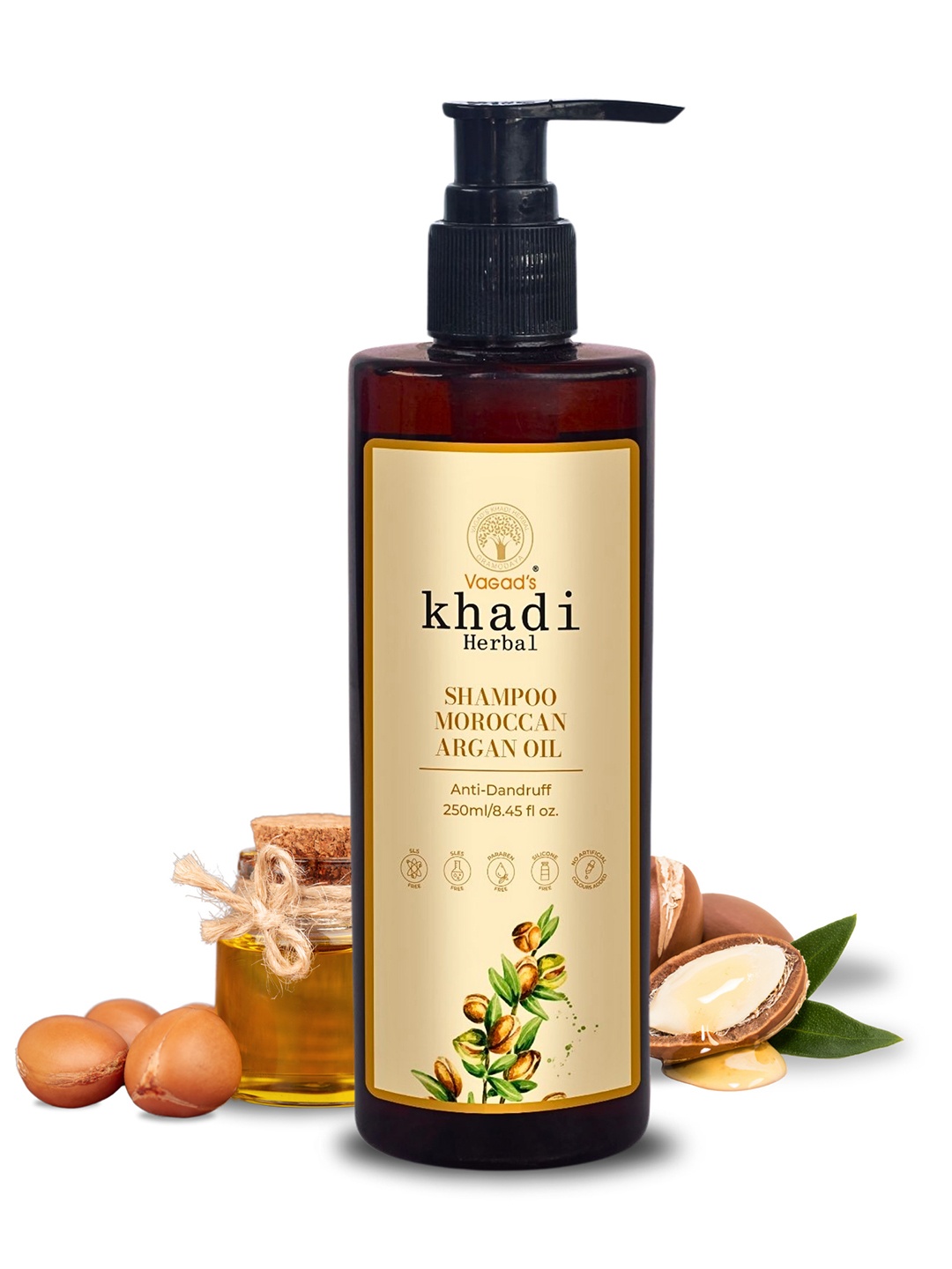 

Vagads Herbal Moroccan Argan Oil Shampoo - 250 ml, Brown