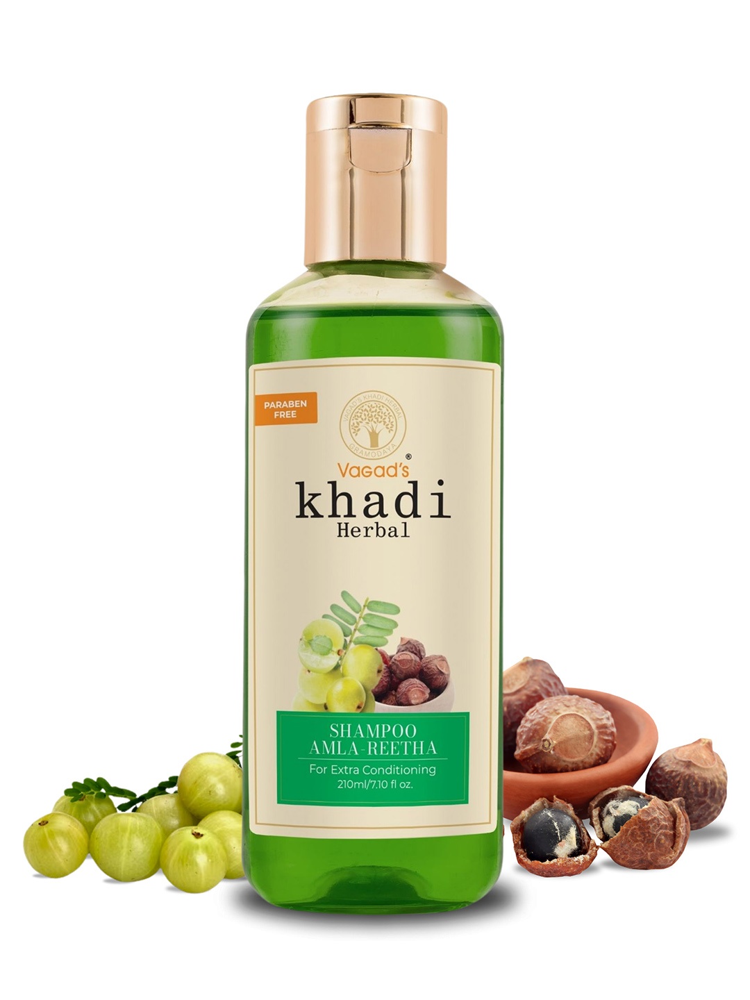 

Vagads Herbal Amla Reetha Shampoo - 210ml, Green