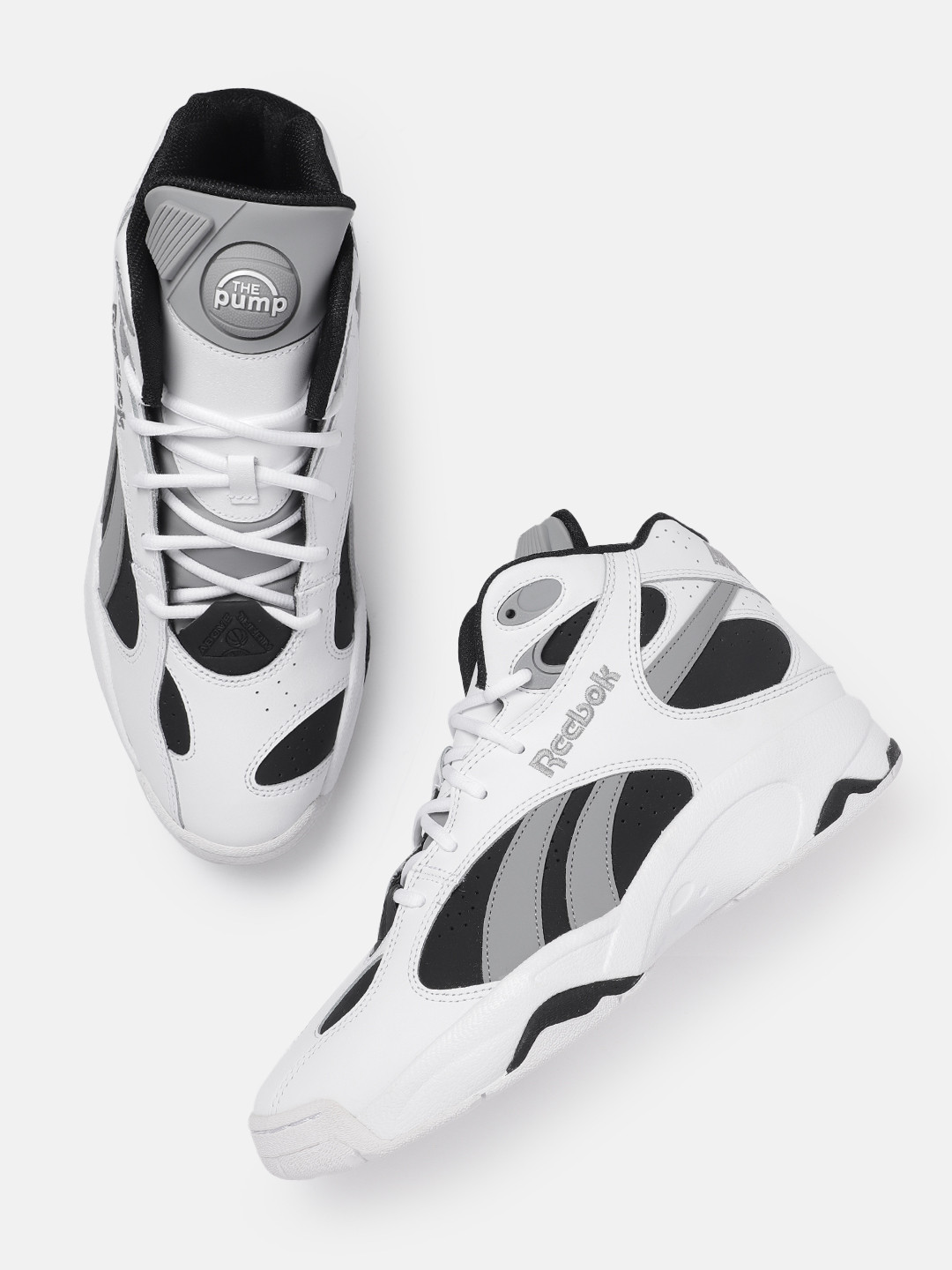 

Reebok Unisex Mid-Top Colourblocked ATR Pump Vertical Basketball Shoes, White
