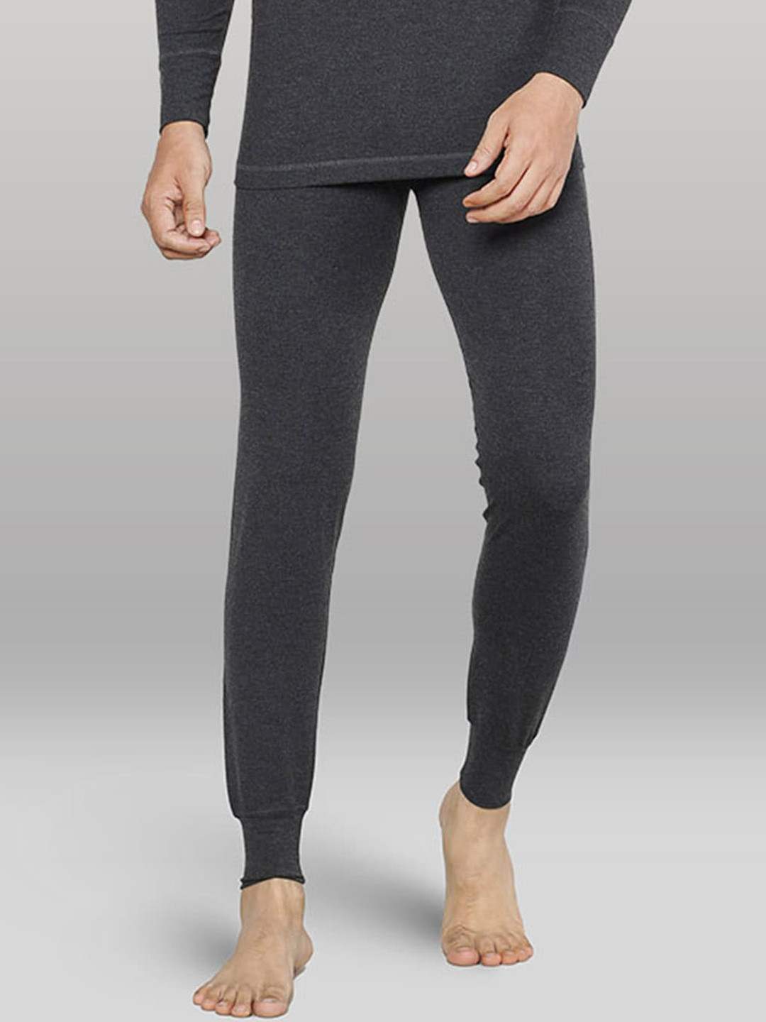 

INFERNO Men Cotton Thermal Bottoms, Charcoal