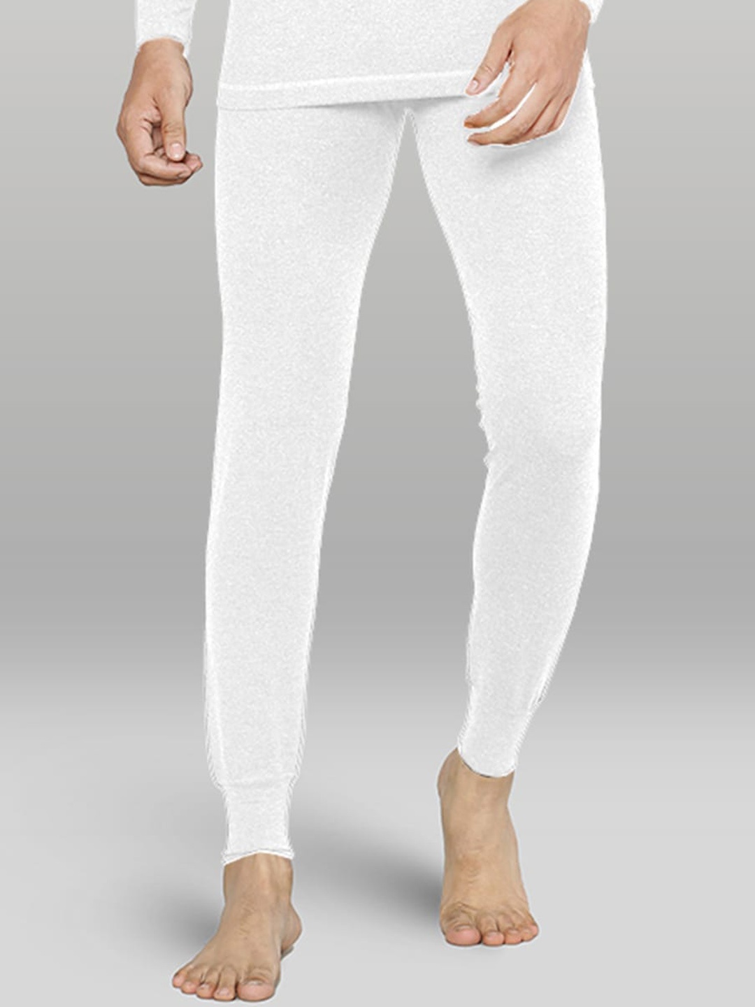 

INFERNO Men Cotton Thermal Bottoms, White