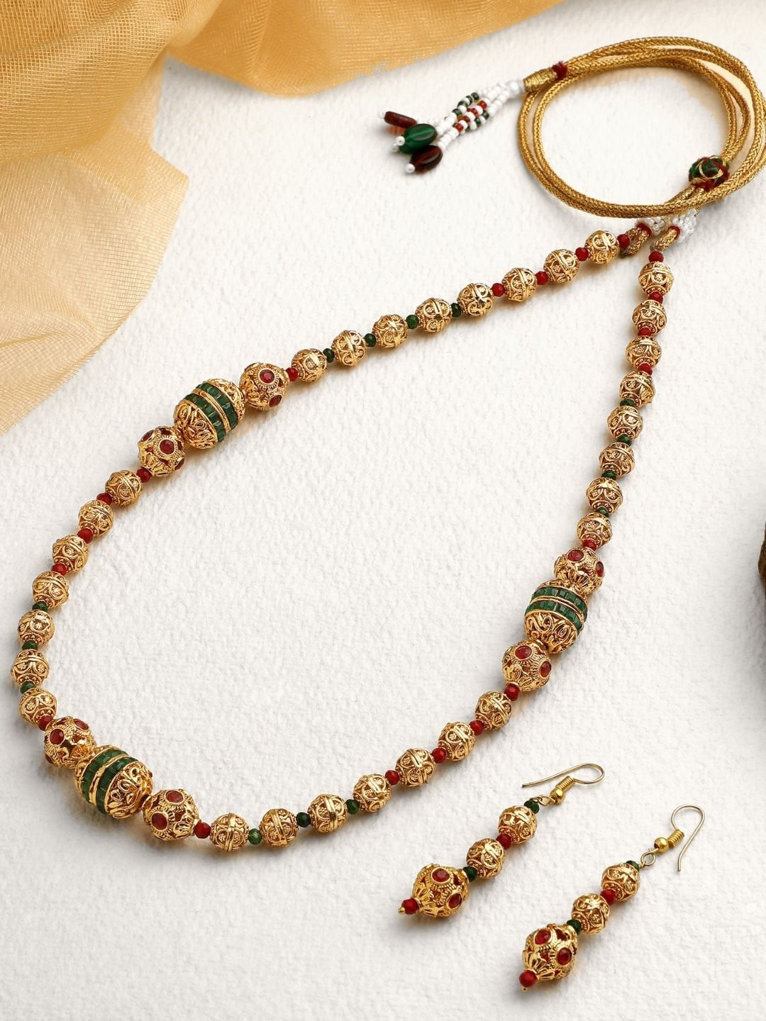 

AccessHer Gold Plated Beaded Jewellery Set