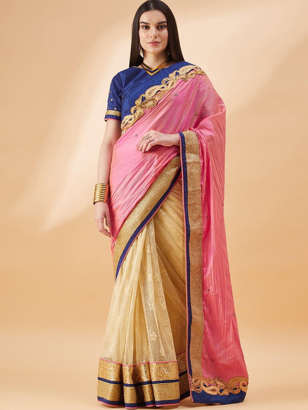 

all about you Embellished Saree, Pink