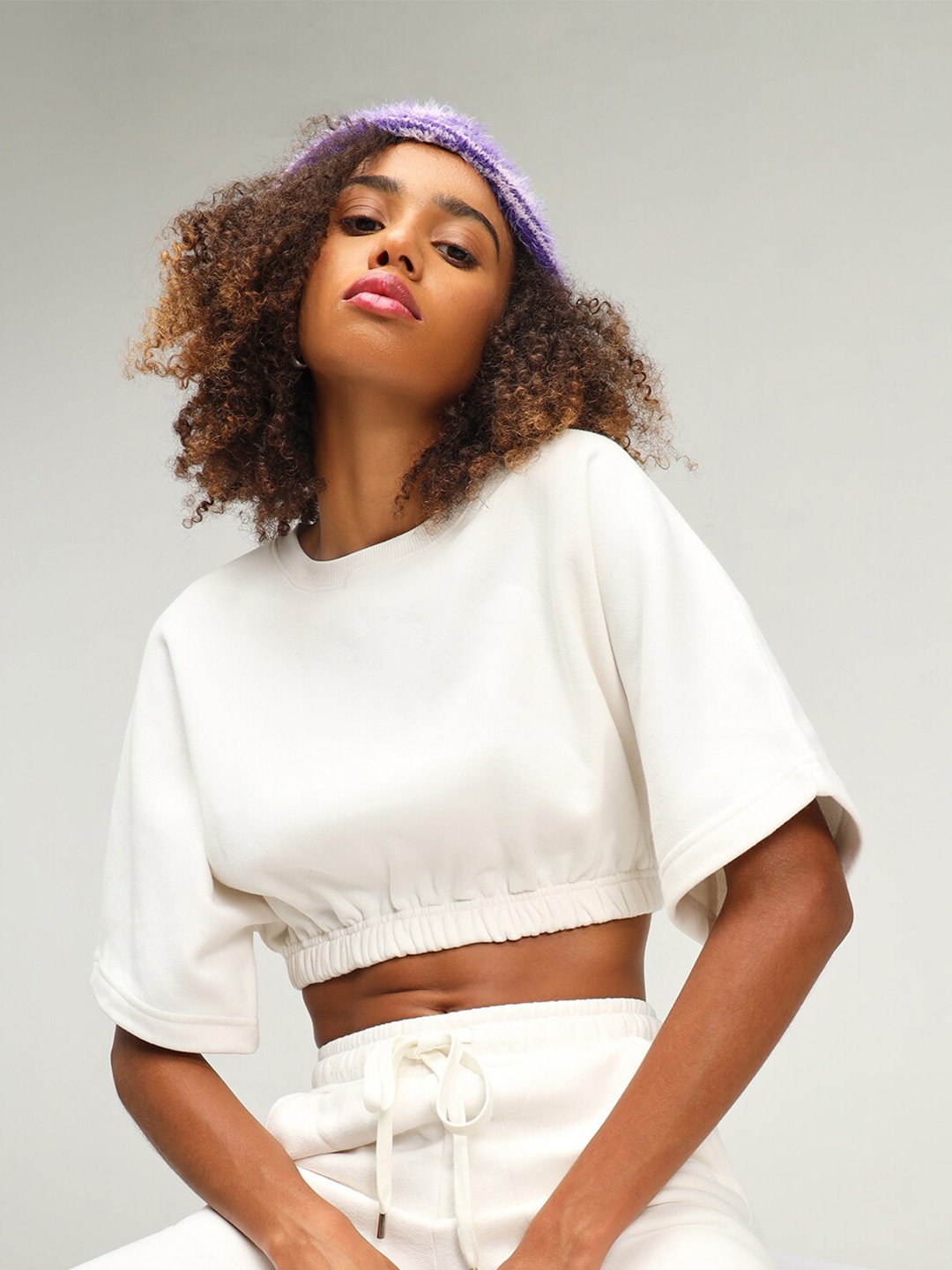 

Cava Arctic White Lounge Crop Top