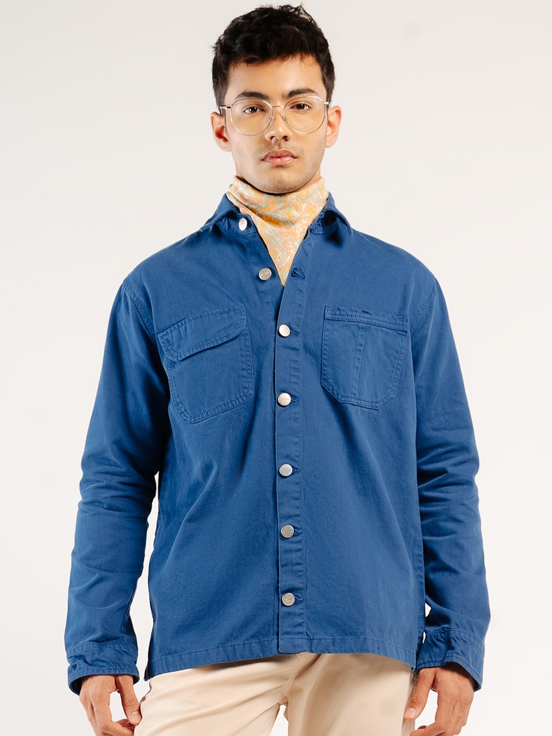 

FREAKINS Spread Collar Tailored Jacket, Blue