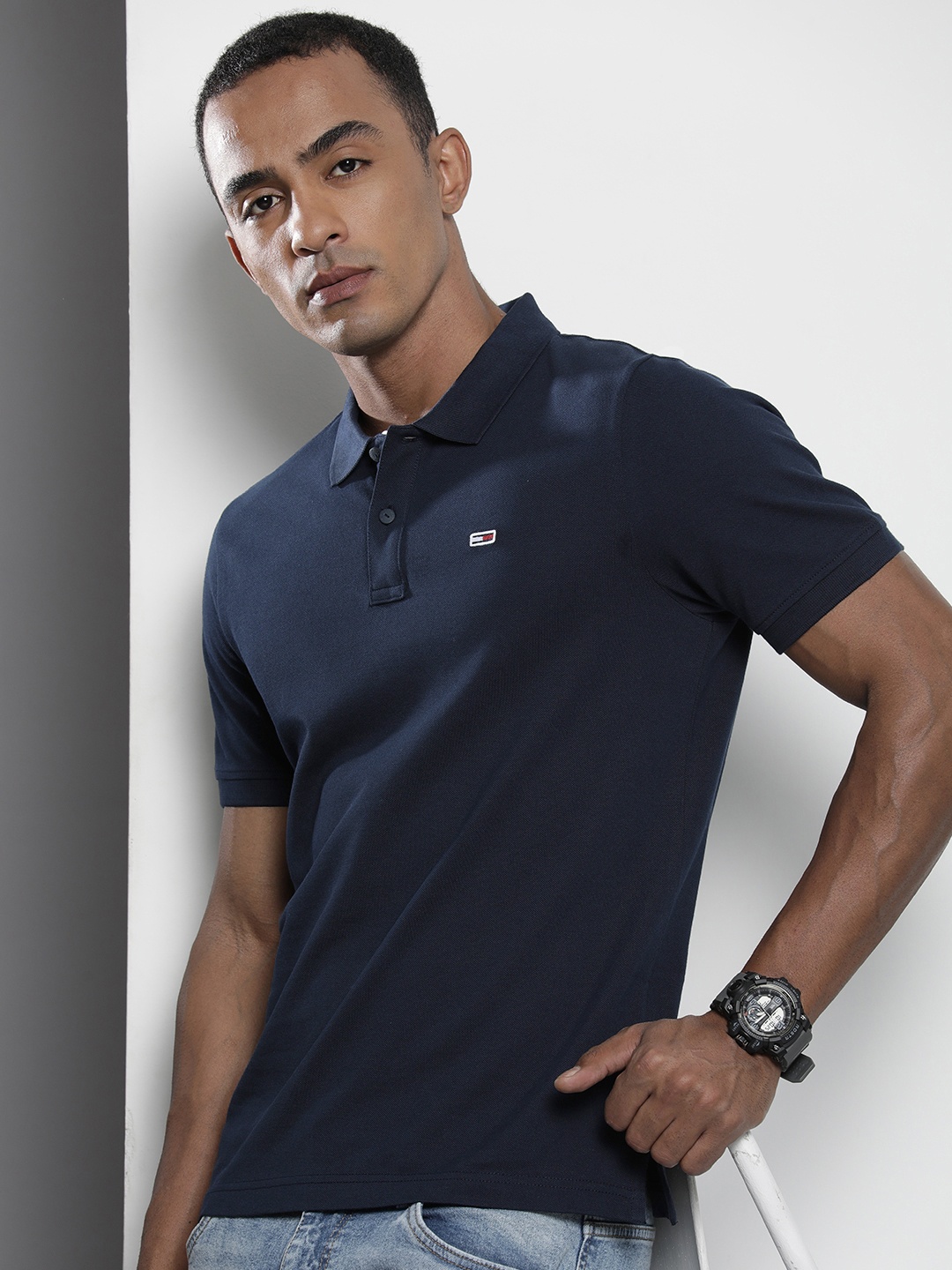 

Tommy Hilfiger Polo Collar Pure Cotton T-shirt, Navy blue