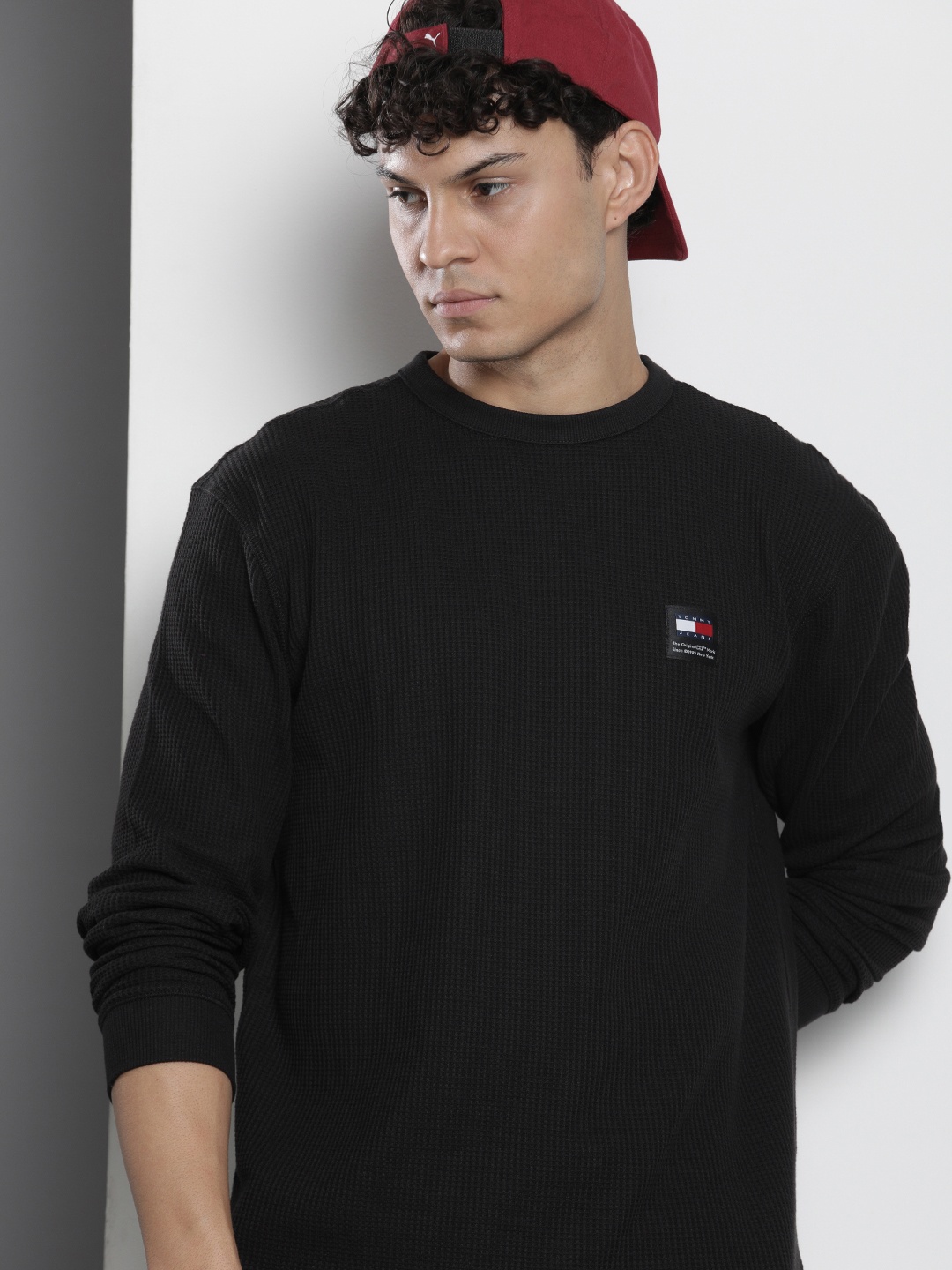 

Tommy Hilfiger Waffle Knit T-shirt, Black