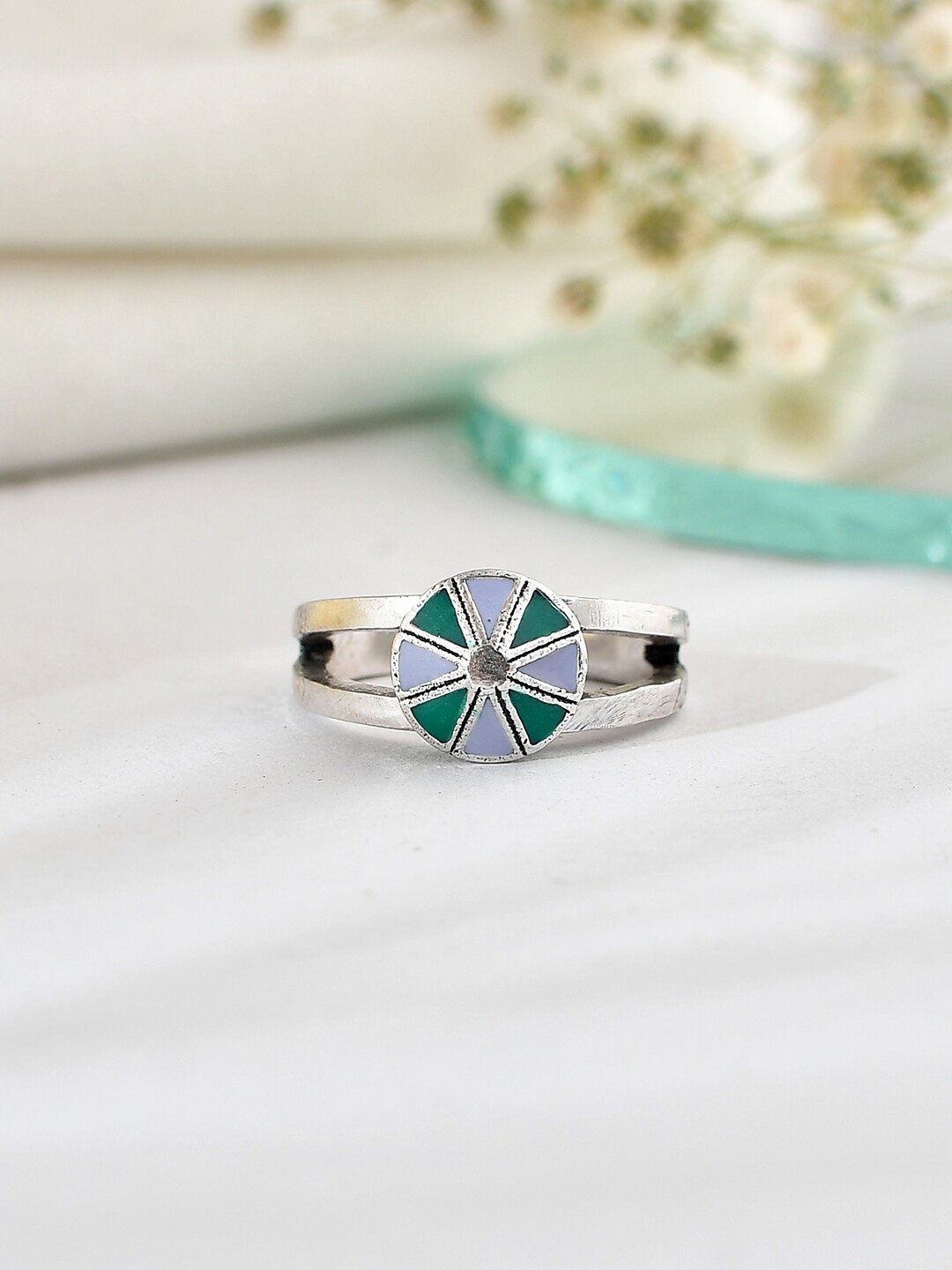 

Voylla Zulu Siphosethu Silver-Plated Statement Ring
