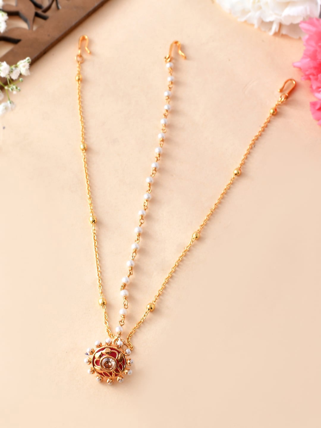 

Voylla Gold-Plated Beaded Matha Patti