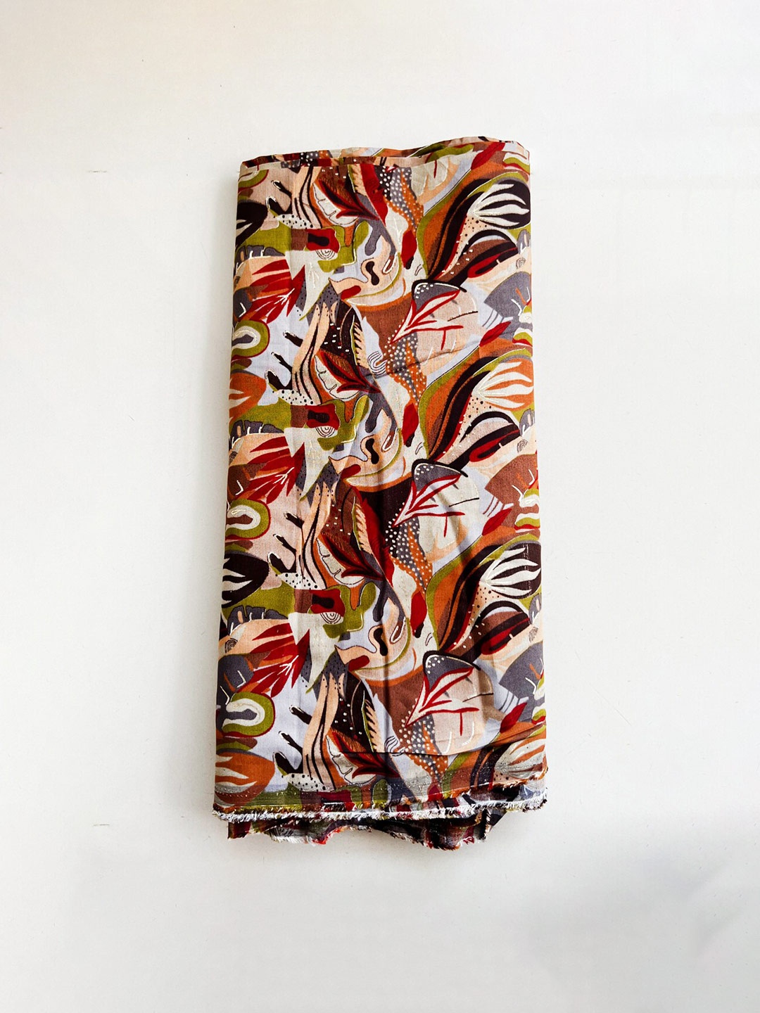 

NK Textiles Floral Printed Unstitched Dress Material, Beige