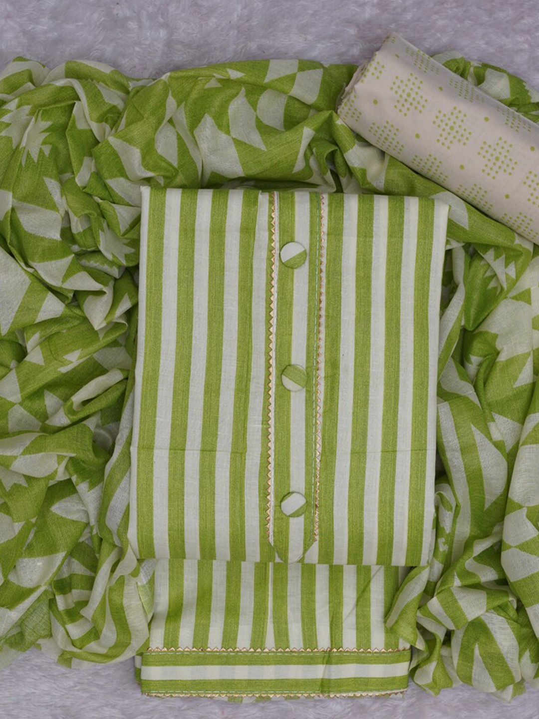

ASISA Printed Unstitched Dress Material, Green