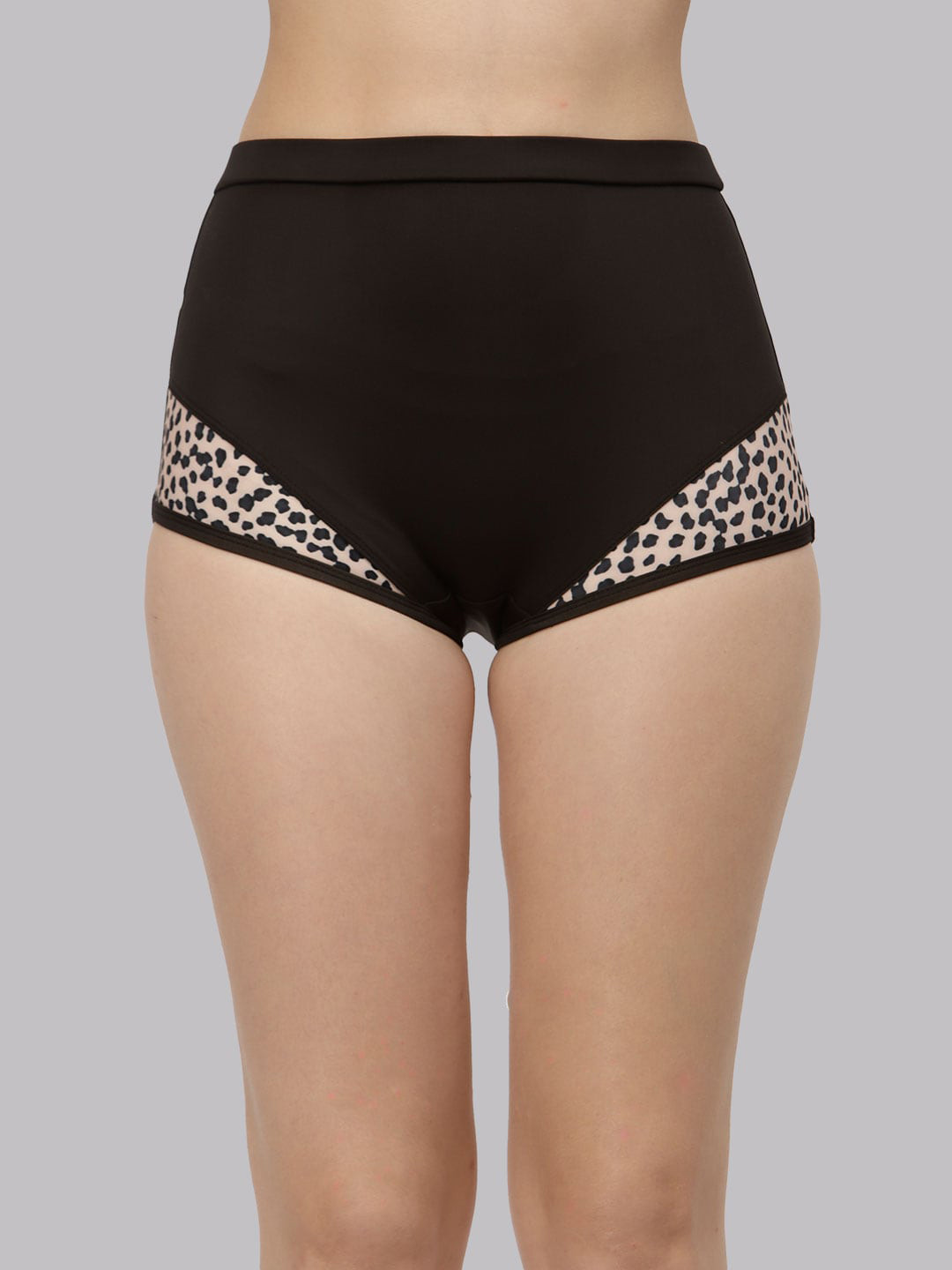 

CUKOO Animal Printed Swim Briefs, Black