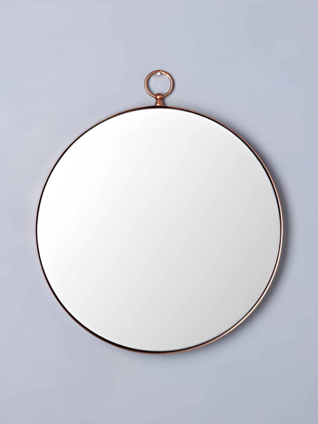 

HANDICRAFTS TOWN Rose Gold Round Metal Wall Mirror