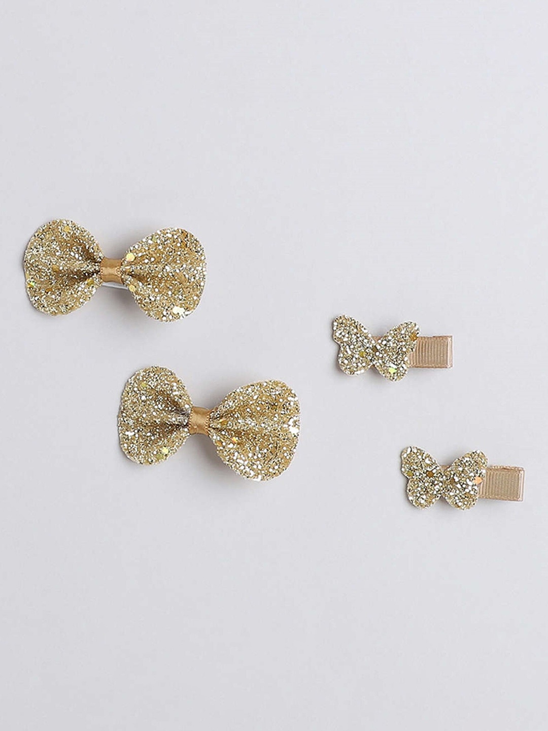 

The Magic Wand Girls Gold-Toned Set of 4 Tic Tac Hair Clip