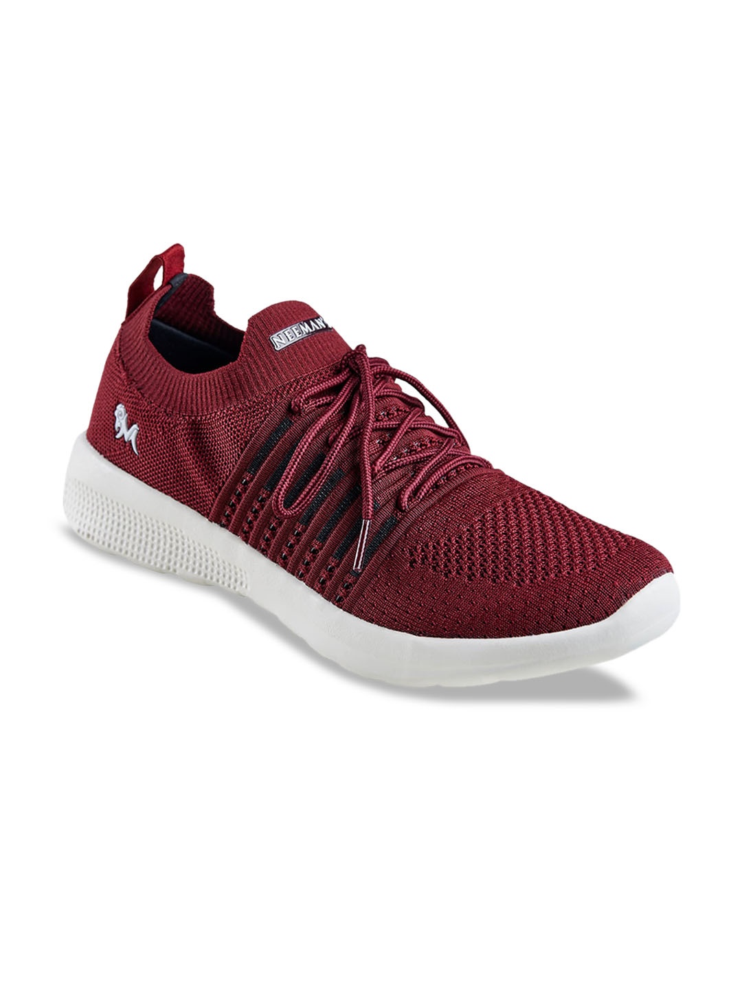 

NEEMANS Men Perforations Sneakers, Maroon