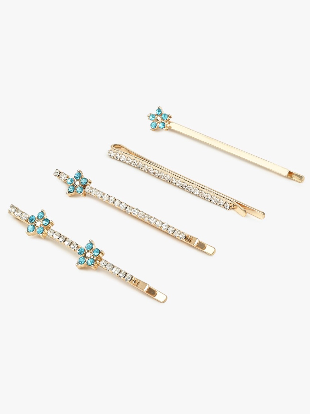 

ALDO Set of 4 Embellished Bobby Pins, Gold