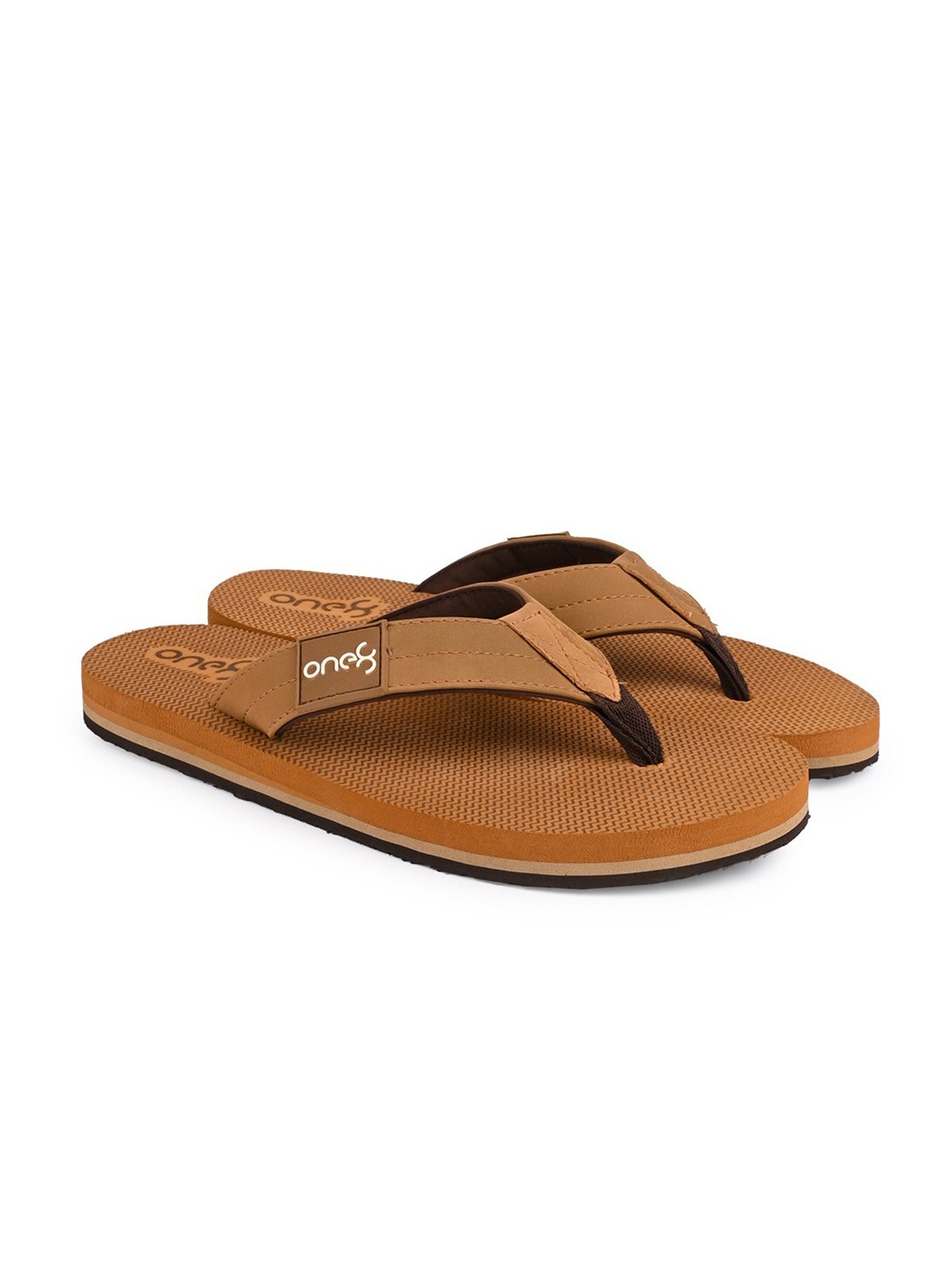 

One8 Men Water Resistant Thong Flip-Flops, Tan