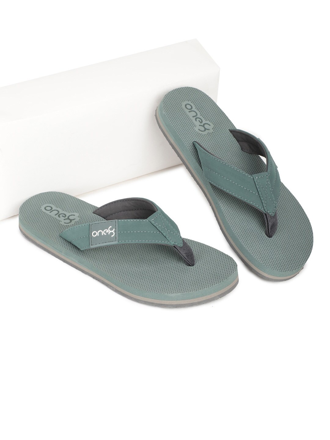 

One8 Men Water Resistant Thong Flip-Flops, Sea green