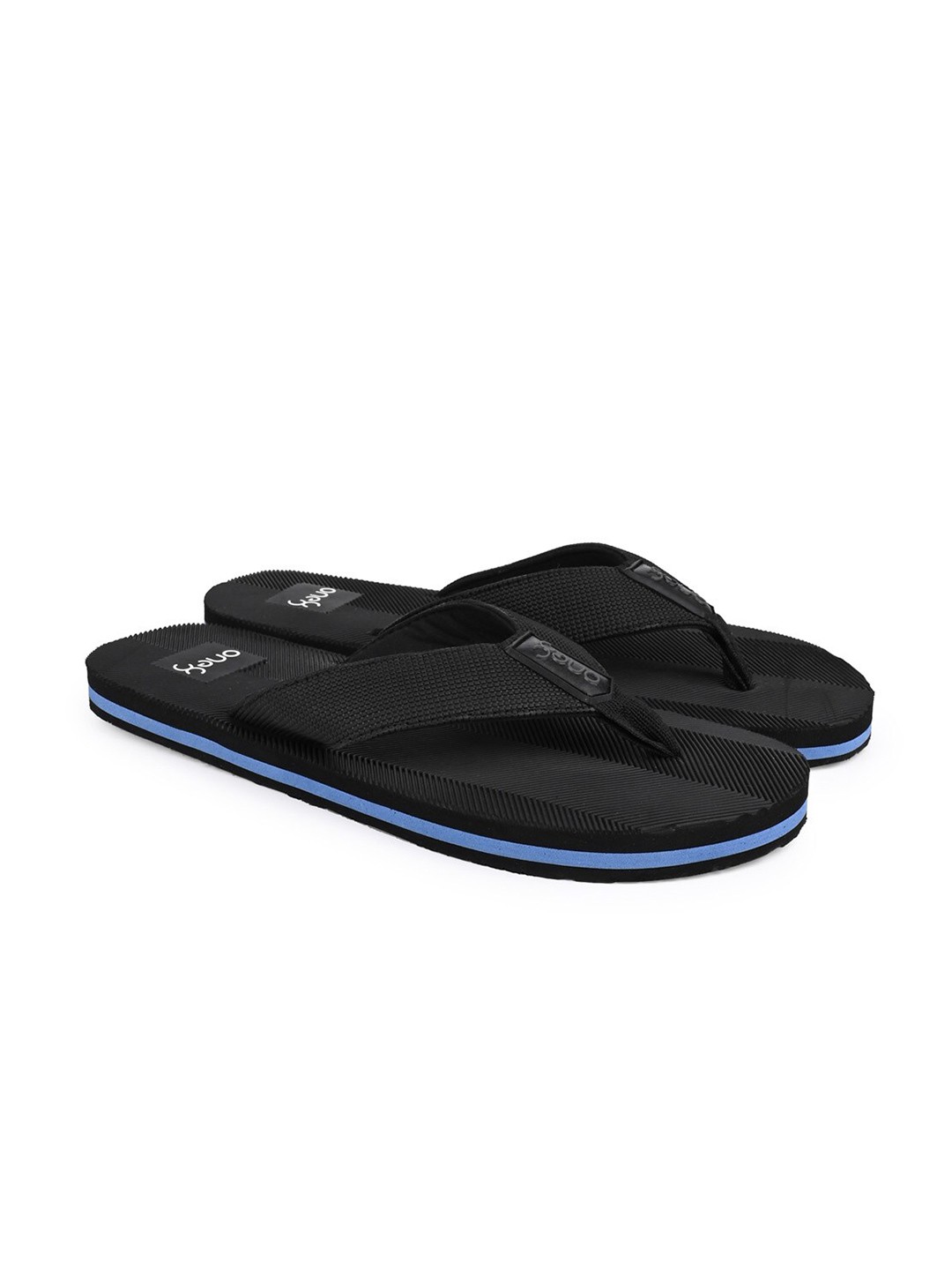 

One8 Men Water Resistant Thong Flip-Flops, Black