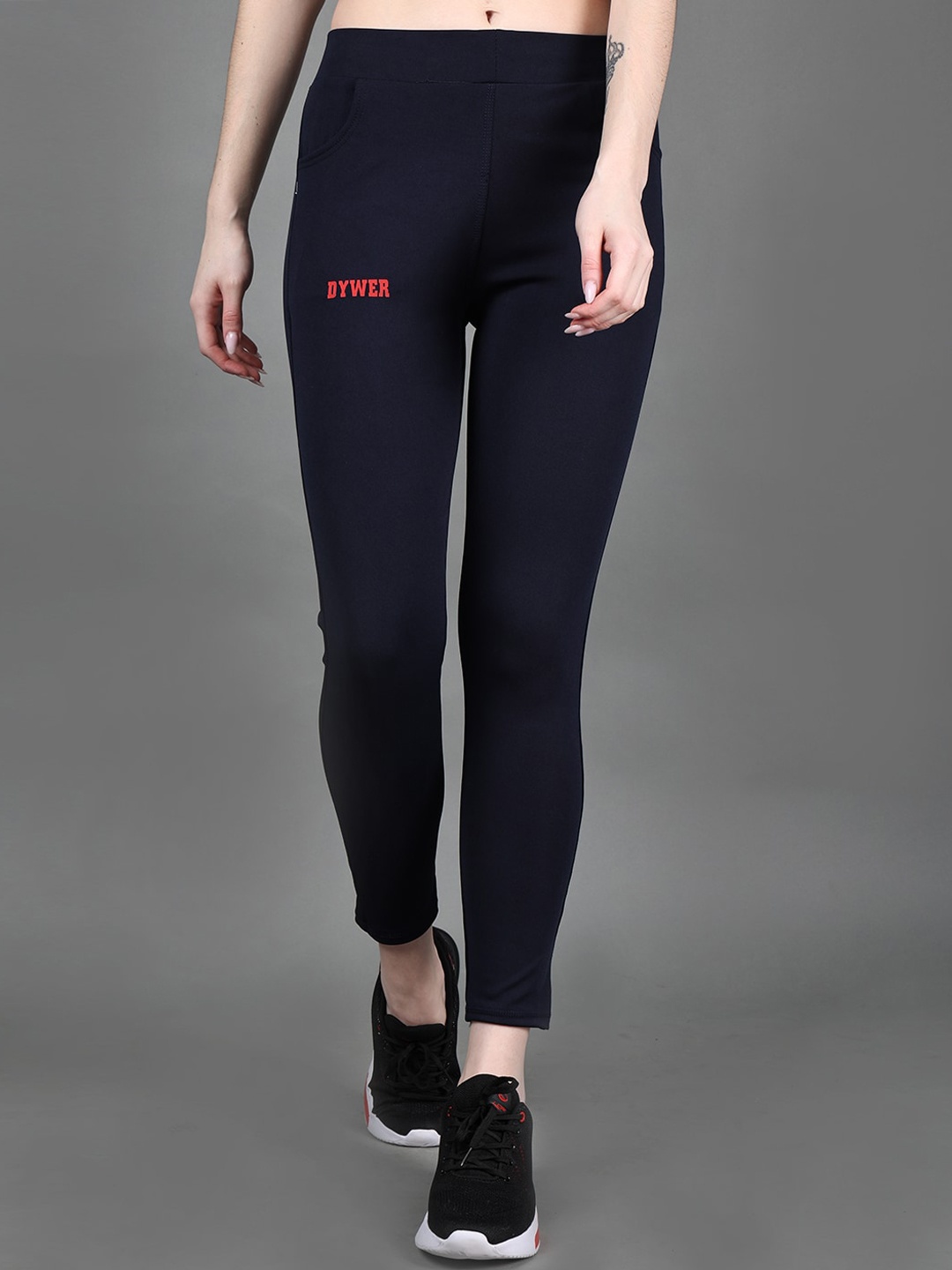 

BAESD Girls Ankle-Length Training or Gym Tights, Navy blue