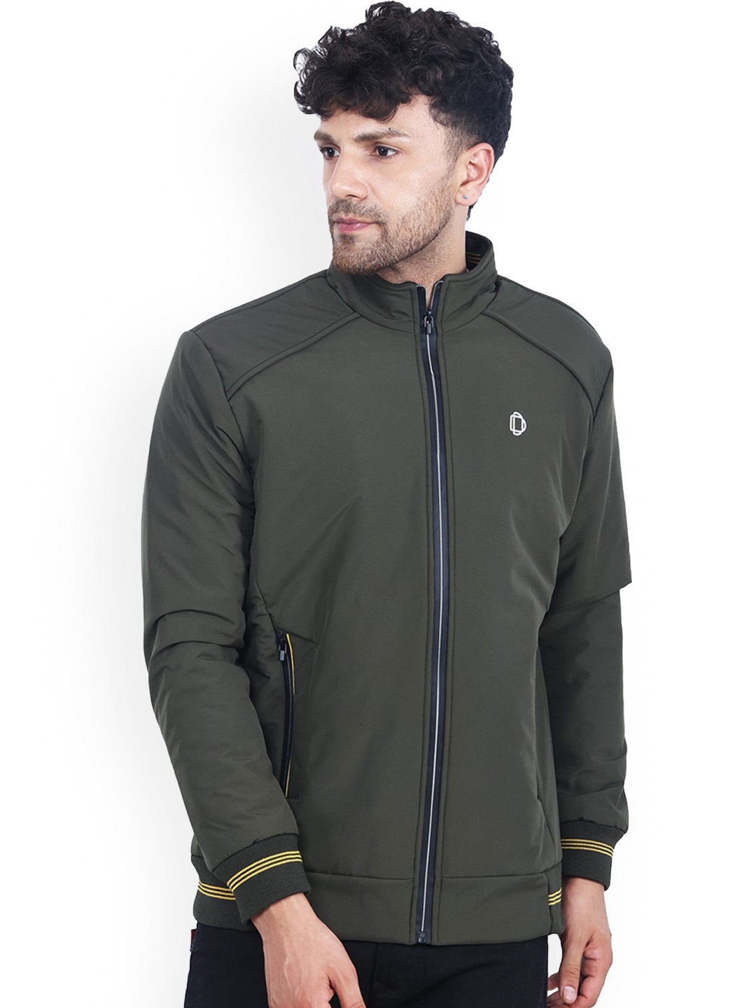 

Dollar Socks Water Resistant Long Sleeves Bomber Jacket, Olive