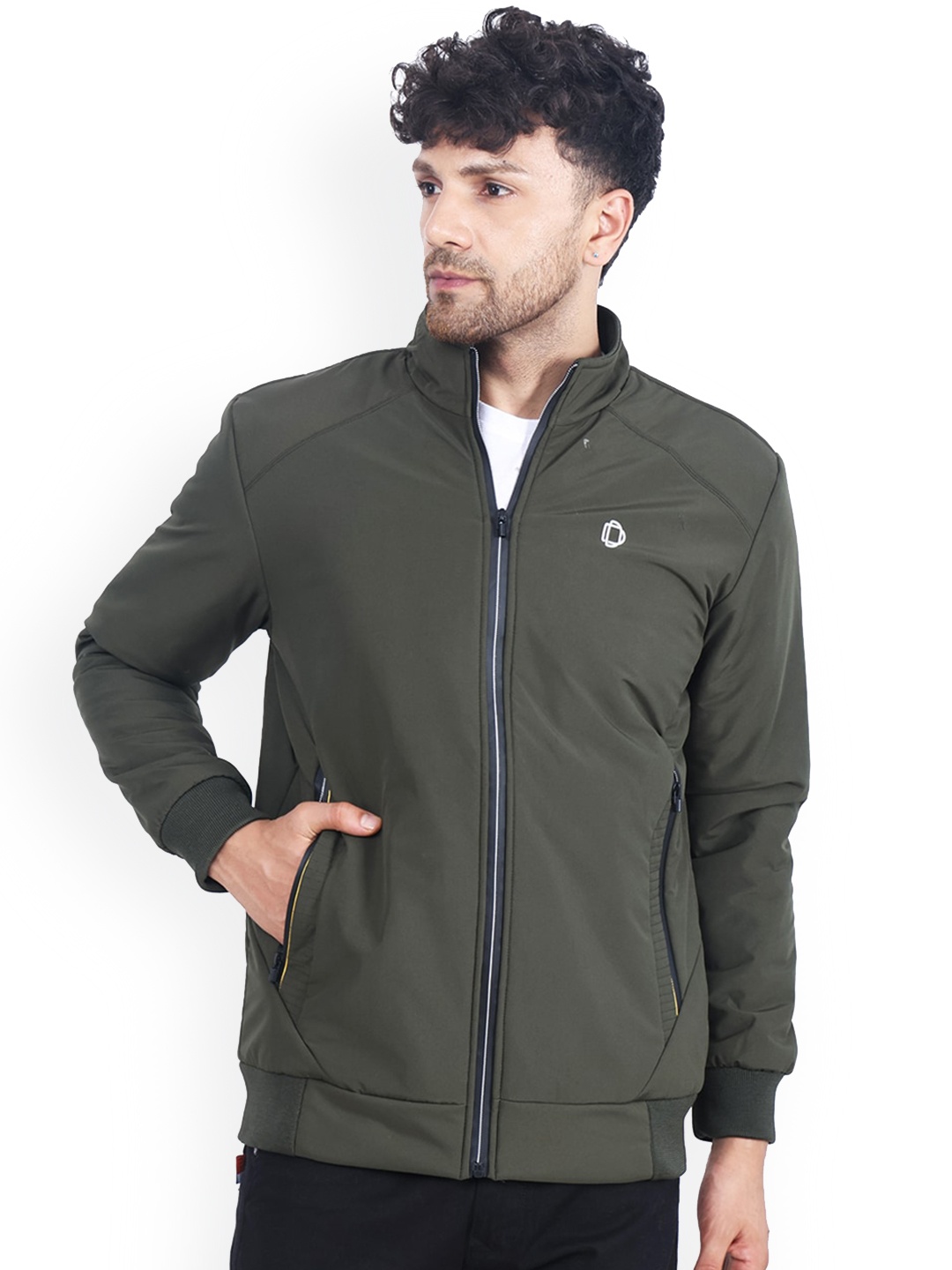 

Dollar Socks Water Resistant Outdoor Bomber Jacket, Green