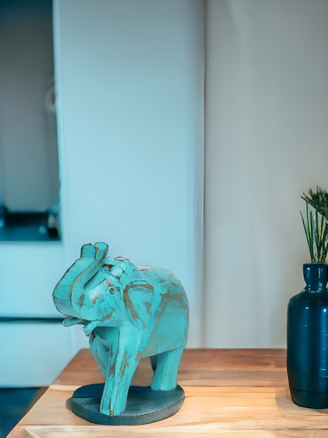 

THE COCOTIER Turquoise Blue Animal Figurine Showpiece
