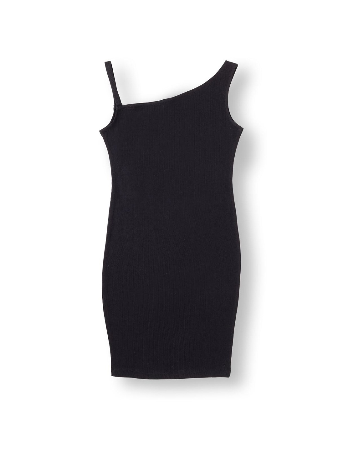 

AMPED Girls Shoulder Strap Above Knee Bodycon Dress, Black