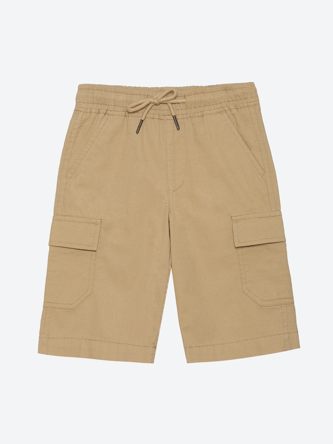 

2Bme Boys Regular Fit Cotton Cargo Shorts, Beige