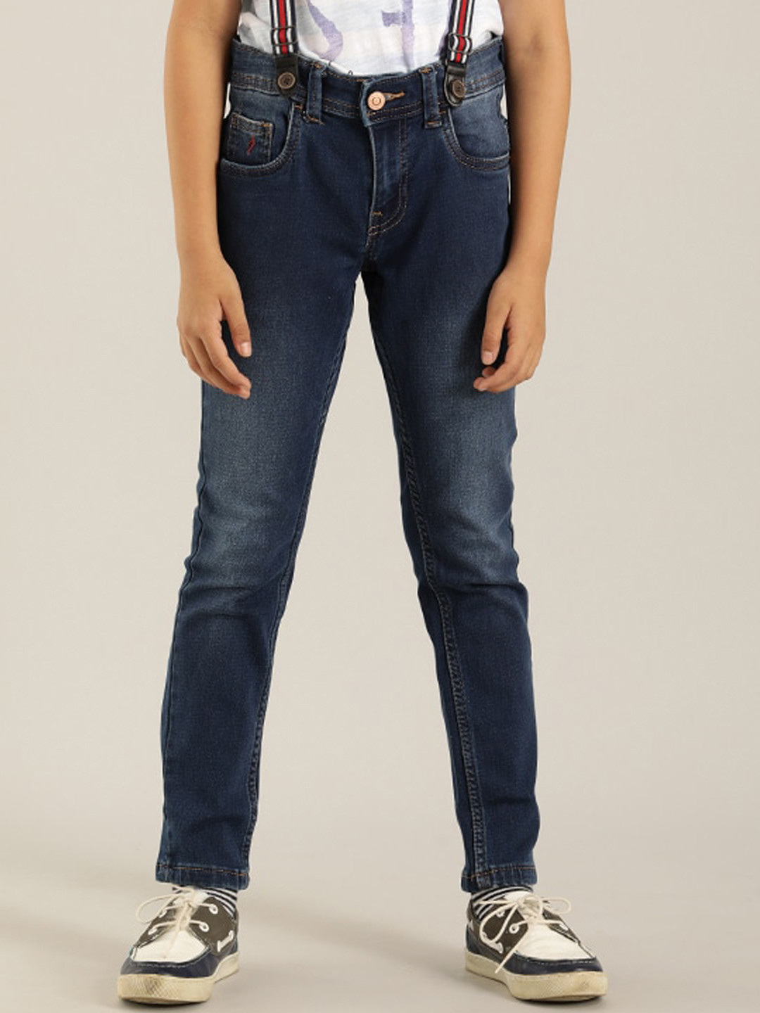 

Indian Terrain Boys Regular Fit Mid Rise Jeans, Blue