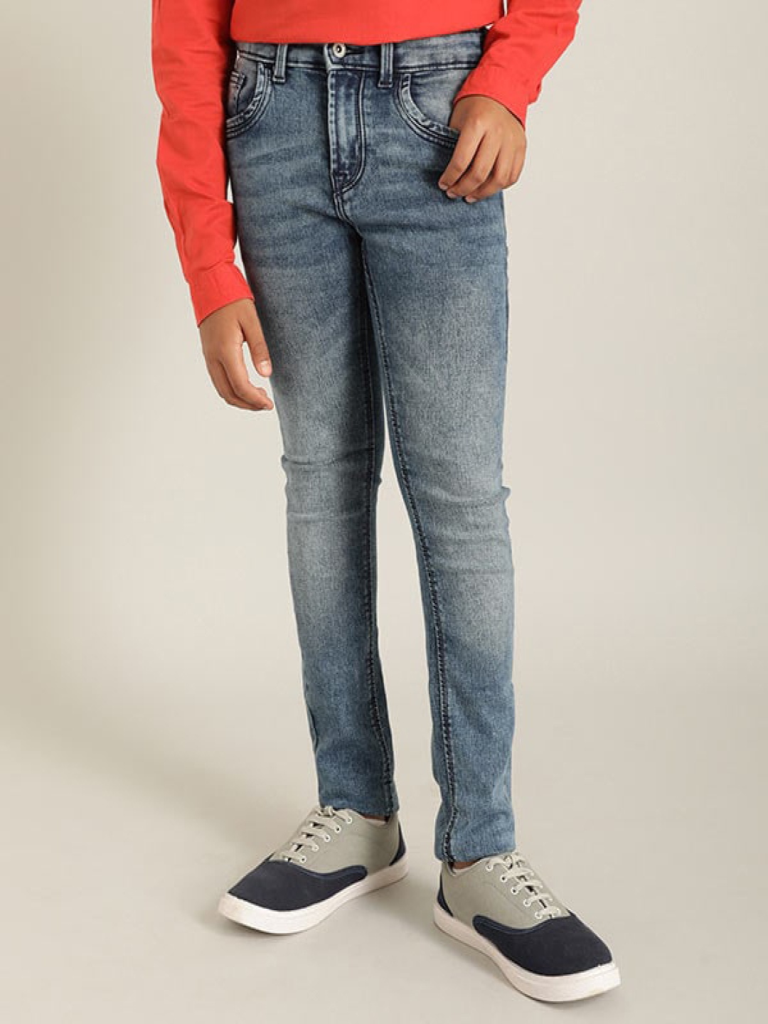 

Indian Terrain Boys Regular Fit Mid Rise Jeans, Blue