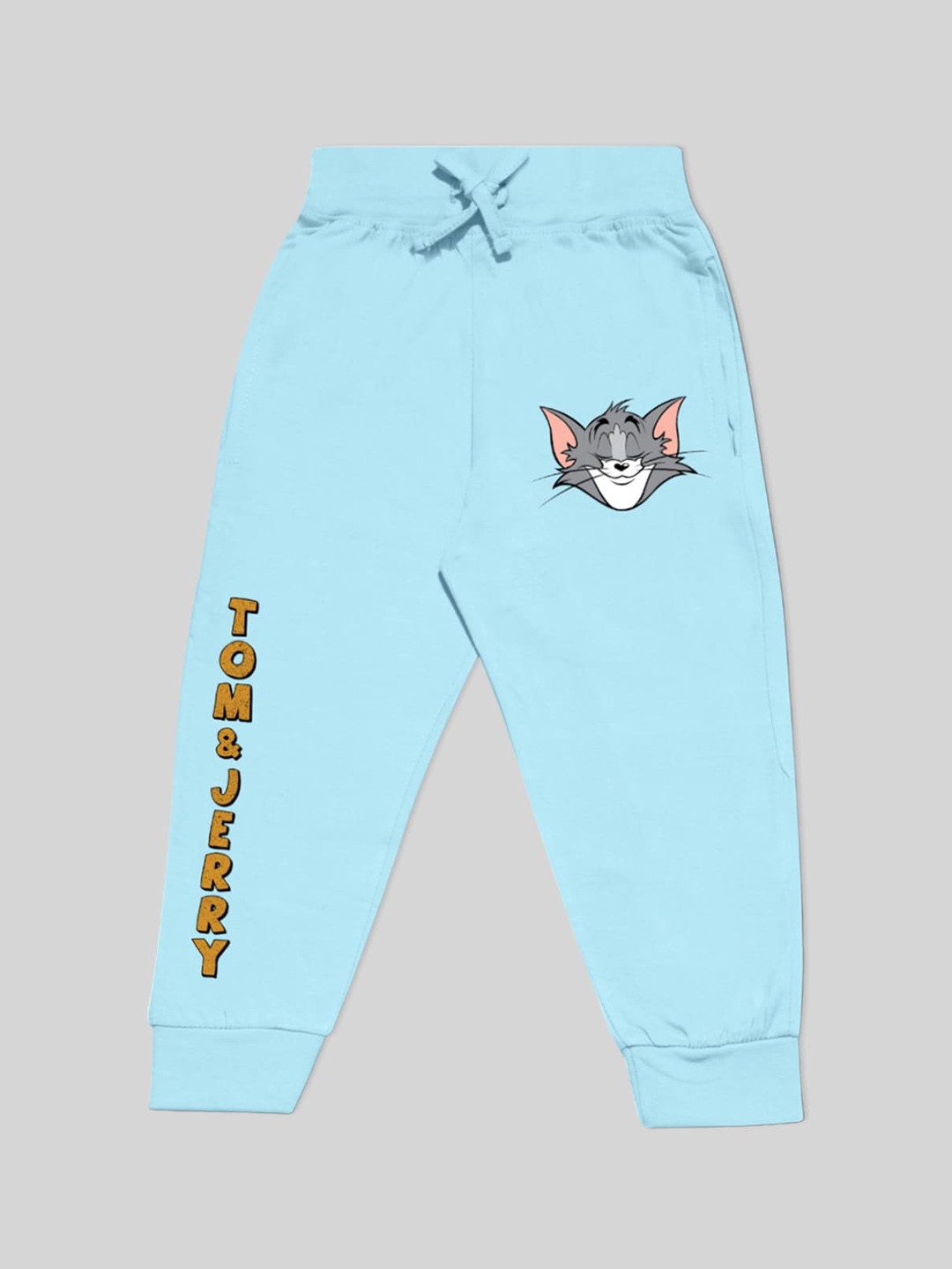 

Minute Mirth Boys Tom & Jerry Printed Pure Cotton Joggers, Blue