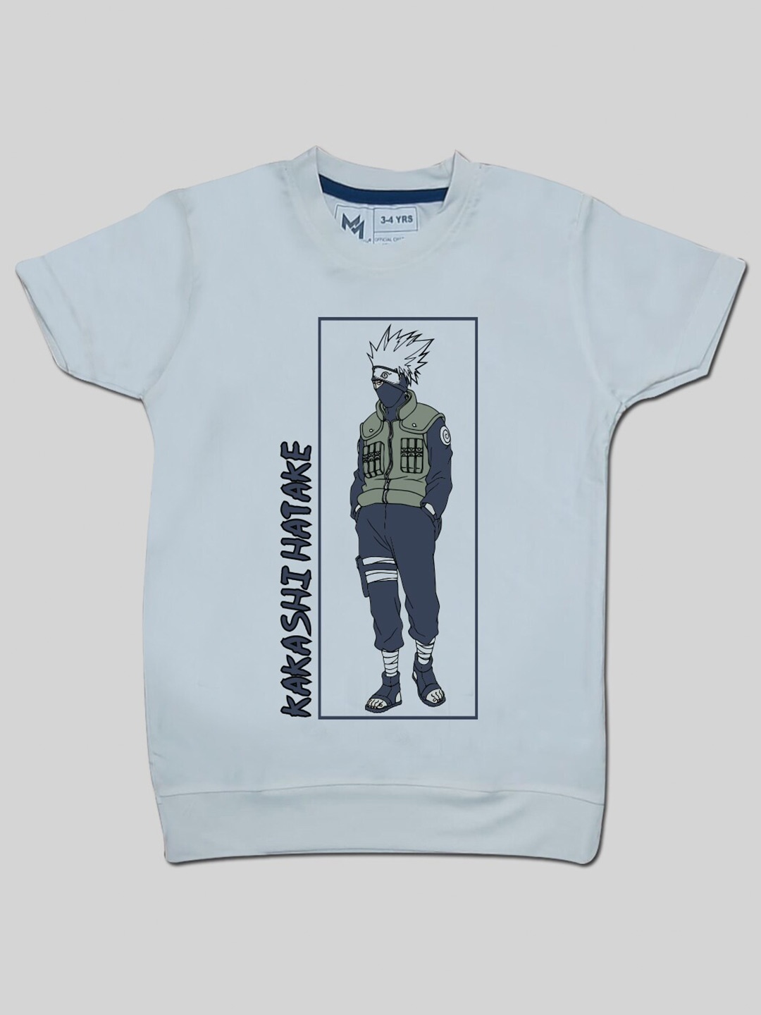 

Minute Mirth Boys Kakashi Hatake Printed Tencel T-shirt, Blue