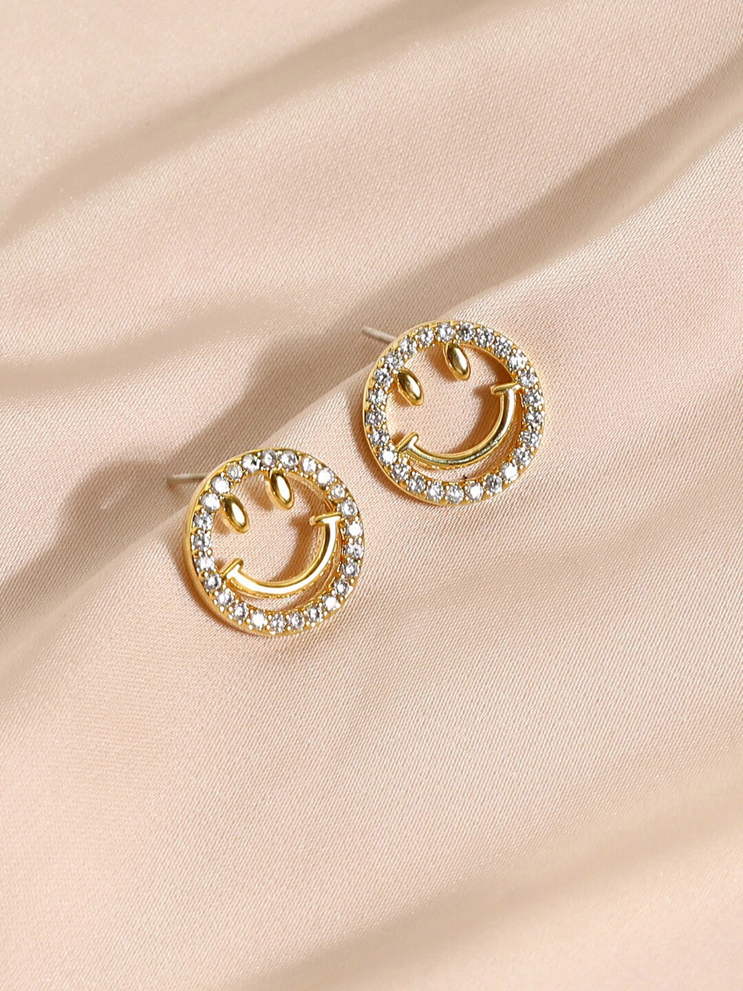 

VAGHBHATT Gold-Plated Stone Studded Studs