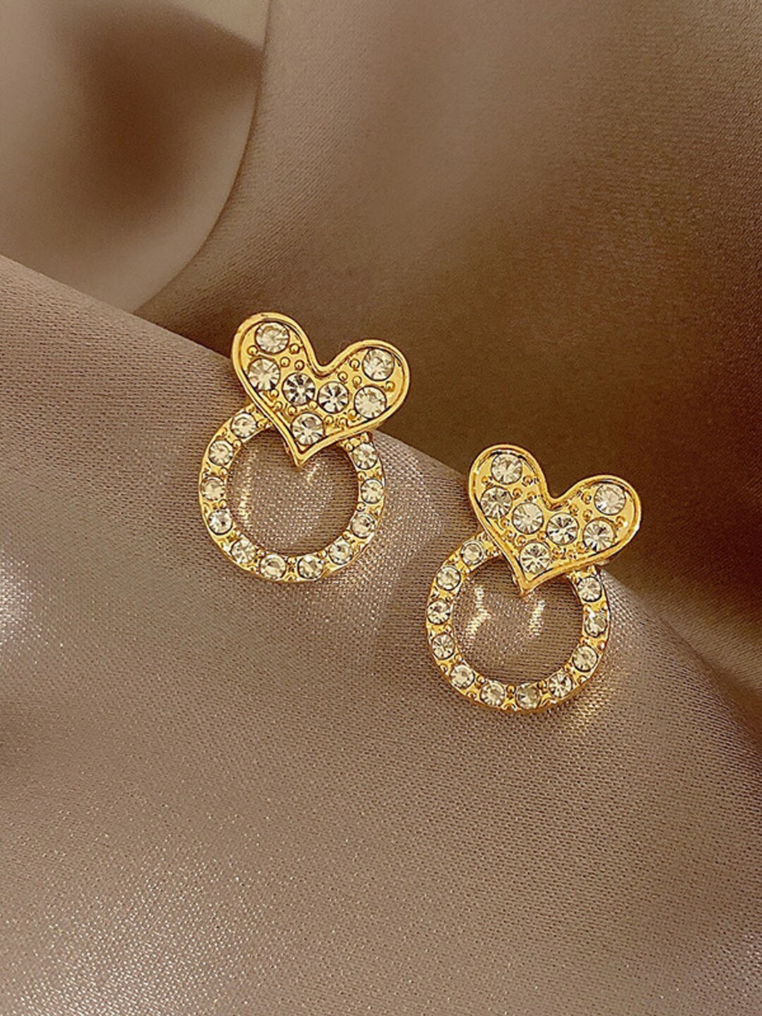 

VAGHBHATT Gold-Plated Stone Studded Studs