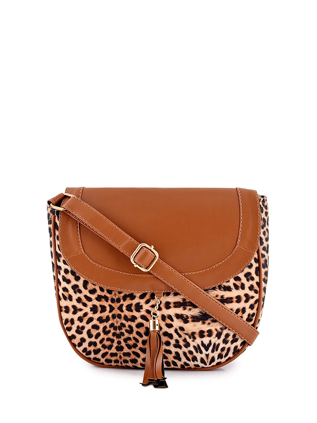 

Anouk Animal Canvas Printed Sling Bag, Brown